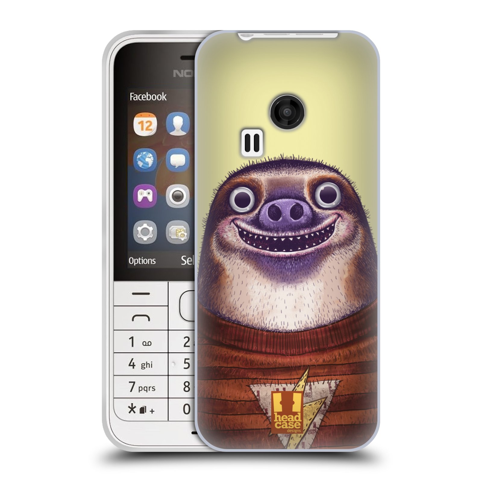 HEAD CASE silikonový obal na mobil NOKIA 220 / NOKIA 220 DUAL SIM vzor Kreslená zvířátka lenochod