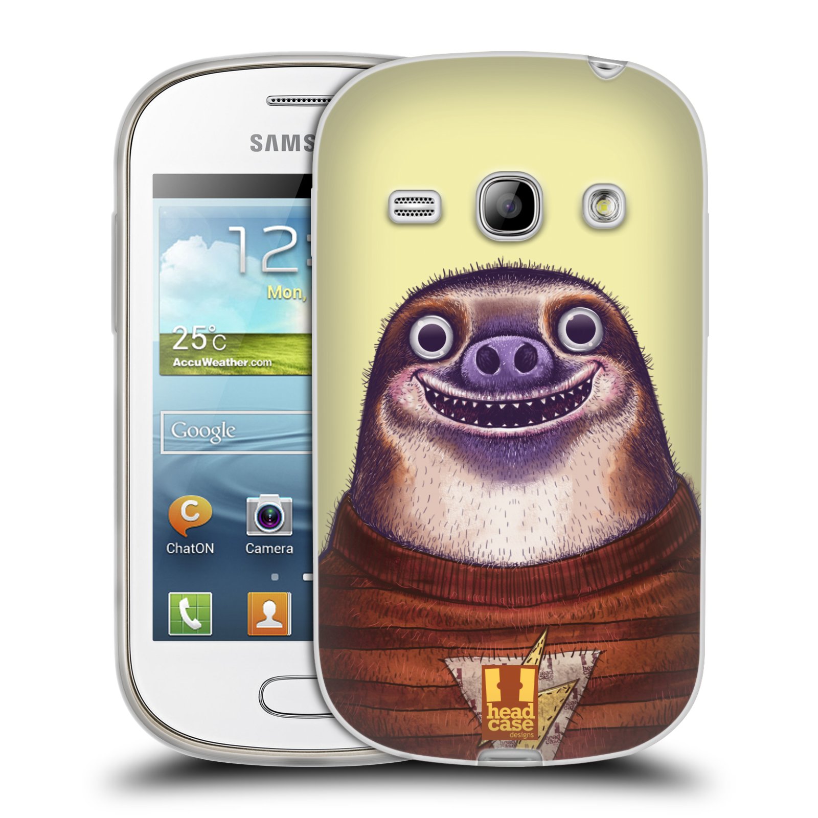 HEAD CASE silikonový obal na mobil Samsung Galaxy FAME vzor Kreslená zvířátka lenochod