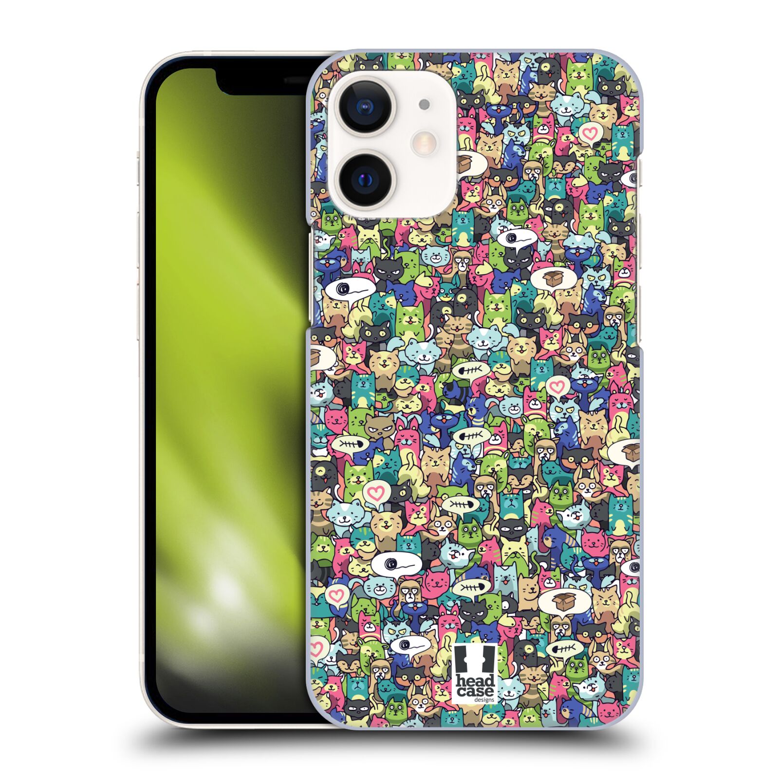 Obal na mobil Apple iPhone 12 MINI - HEAD CASE - Kreslená zvířátka - kočičky
