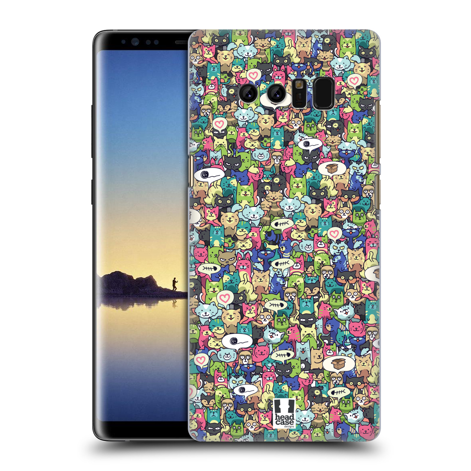 Obal na mobil Samsung Galaxy Note 8 - HEAD CASE - Kreslená zvířátka - kočičky