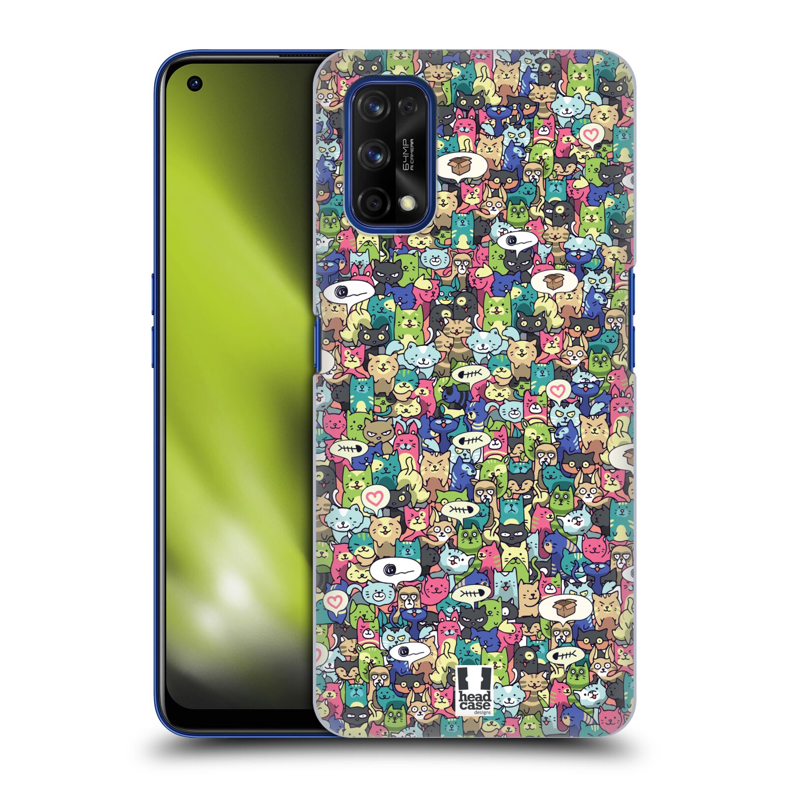 Obal na mobil Realme 7 PRO - HEAD CASE - Kreslená zvířátka - kočičky