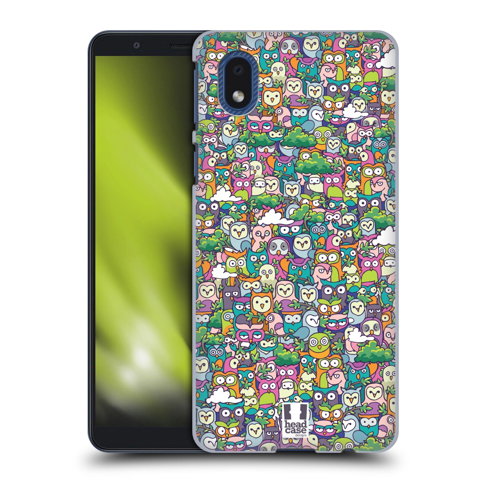 Obal na mobil Samsung Galaxy A01 CORE - HEAD CASE - Kreslená zvířátka - Sovičky