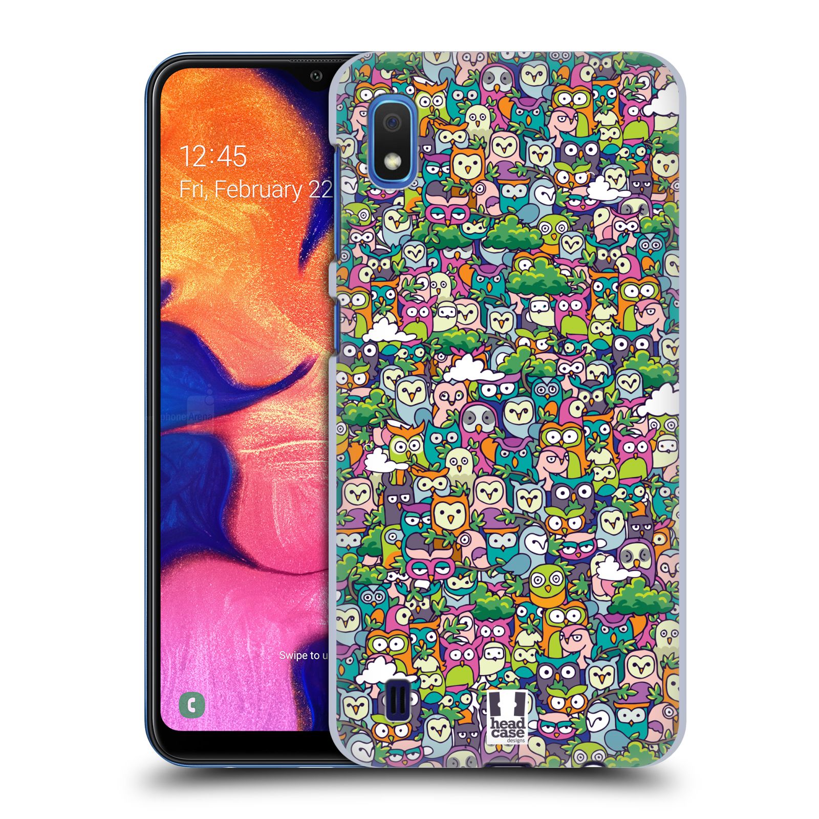 Obal na mobil Samsung Galaxy A10 - HEAD CASE - Kreslená zvířátka - Sovičky