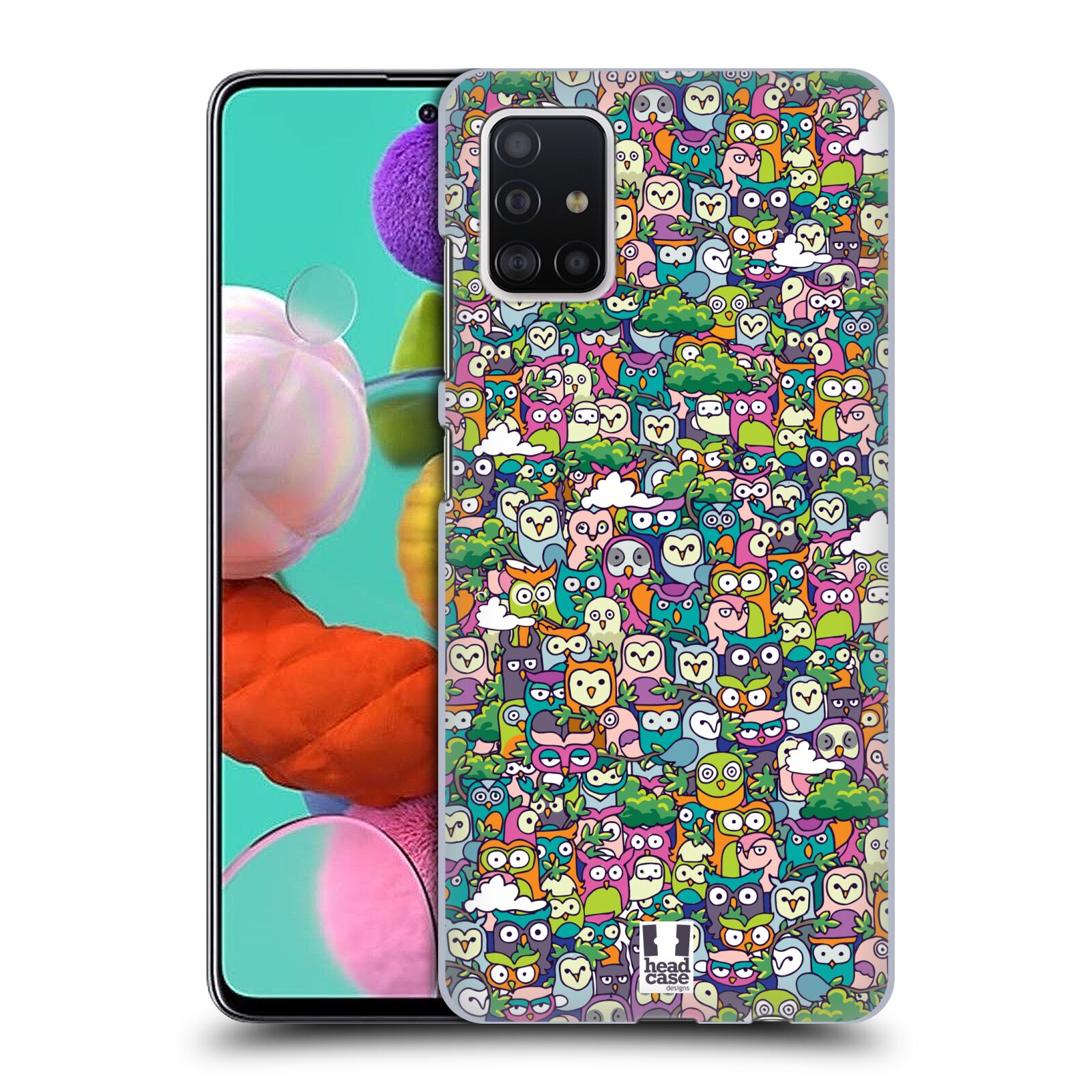 Obal na mobil Samsung Galaxy A51 - HEAD CASE - Kreslená zvířátka - Sovičky
