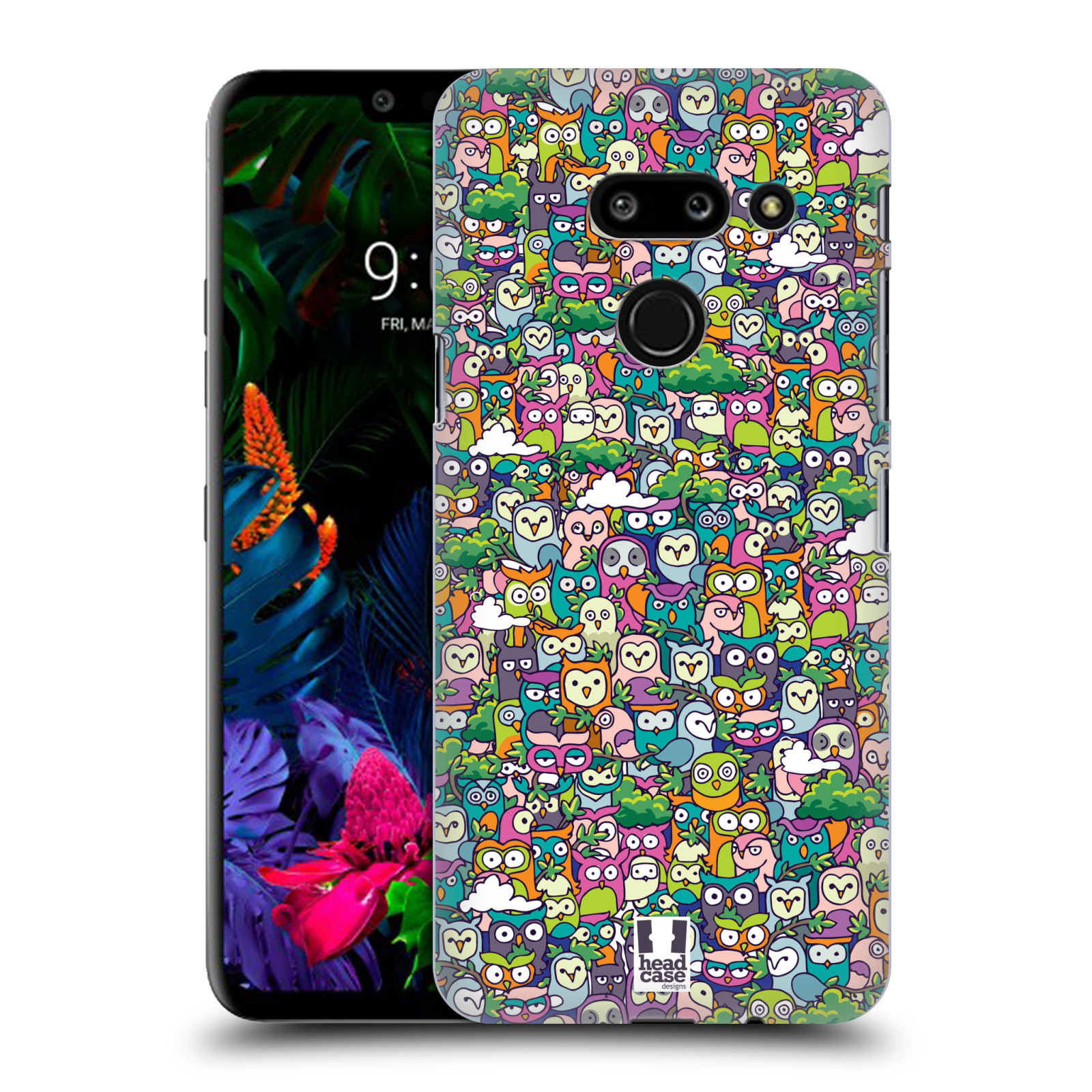 Obal na mobil LG G8 ThinQ - HEAD CASE - Kreslená zvířátka - Sovičky