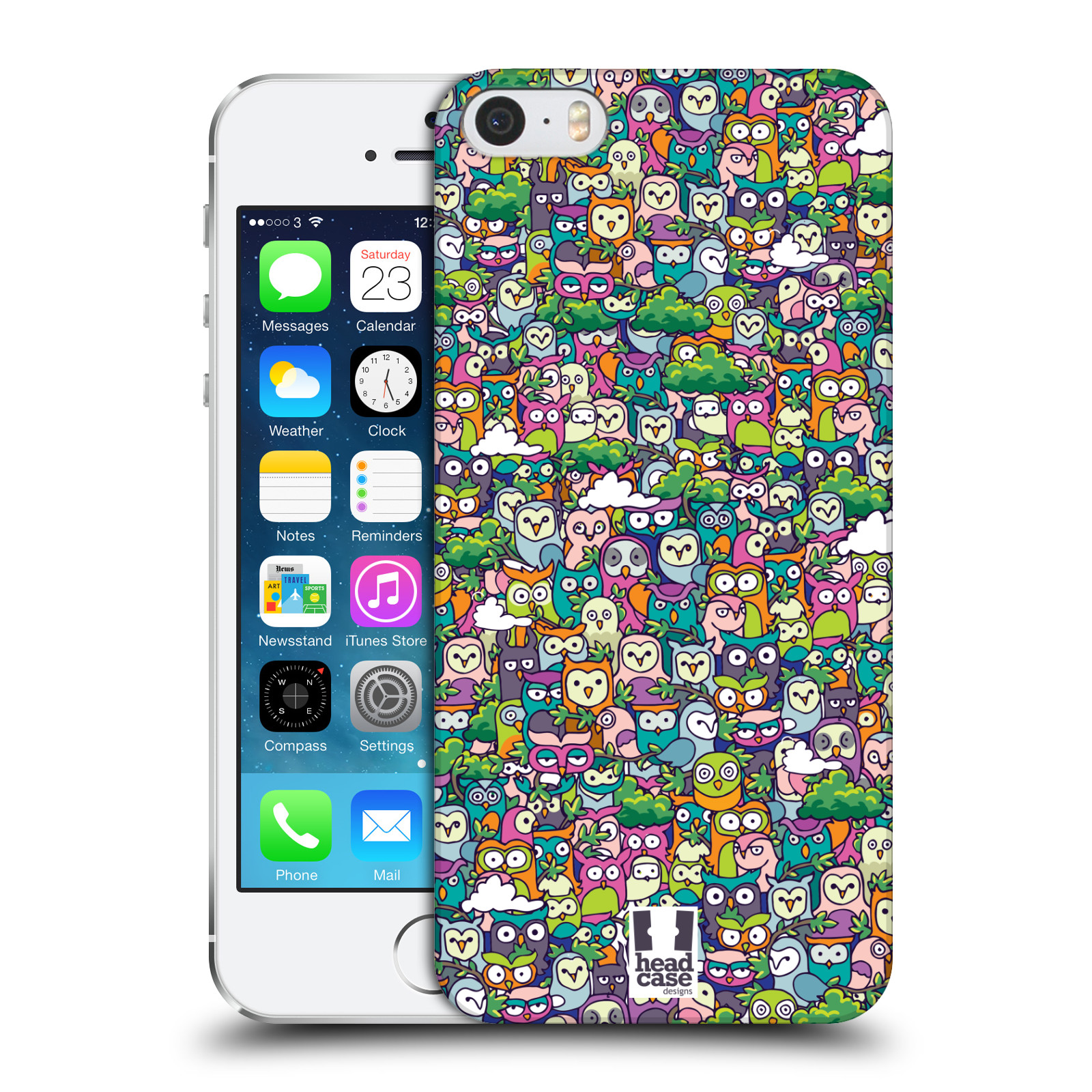 Obal na mobil Apple Iphone 5/5S/SE 2015 - HEAD CASE - Kreslená zvířátka - Sovičky