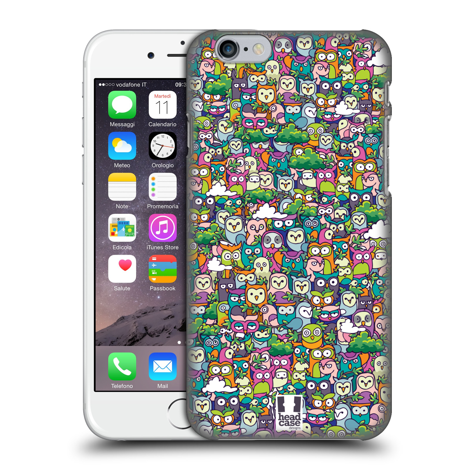 Obal na mobil Apple Iphone 6/6S - HEAD CASE - Kreslená zvířátka - Sovičky