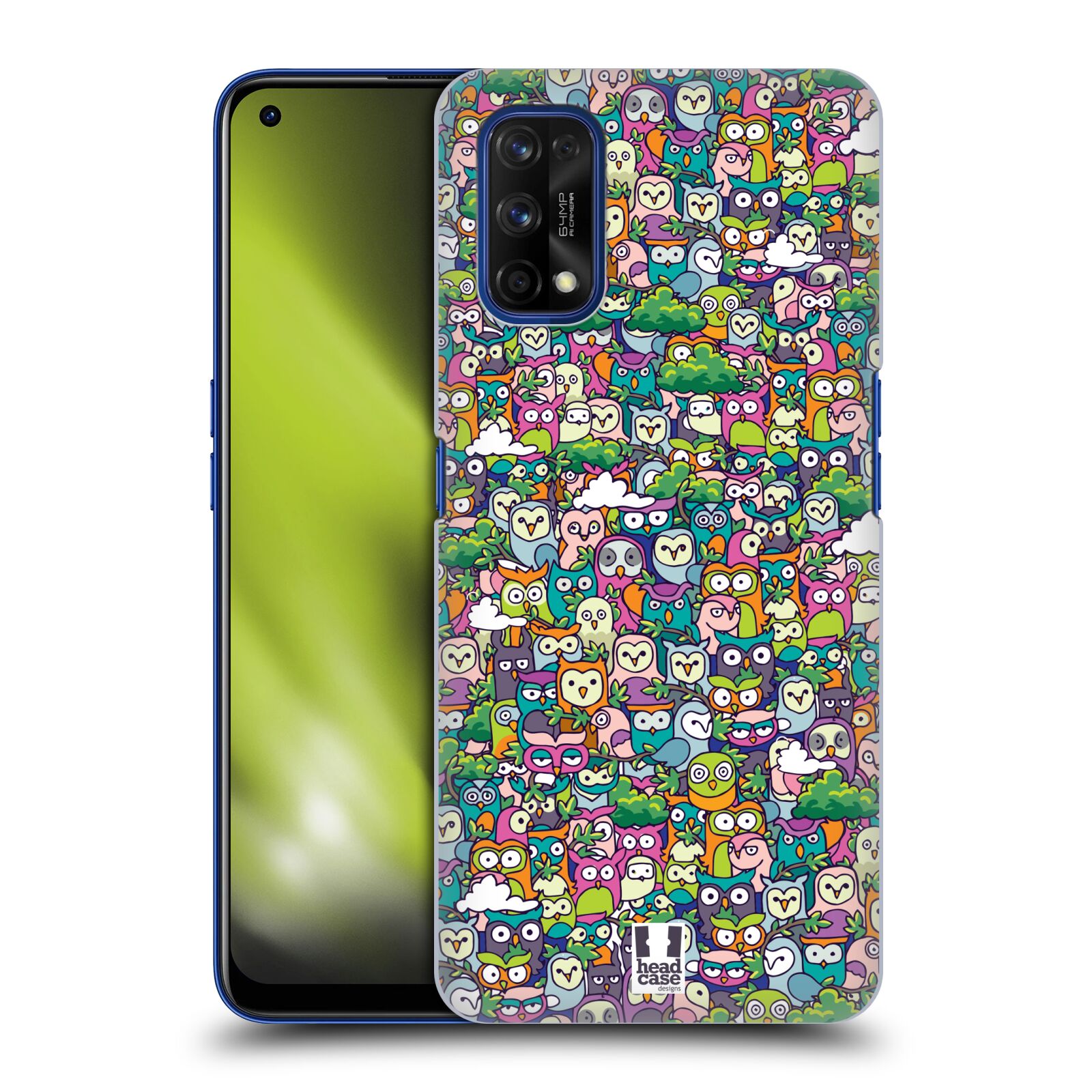 Obal na mobil Realme 7 PRO - HEAD CASE - Kreslená zvířátka - Sovičky