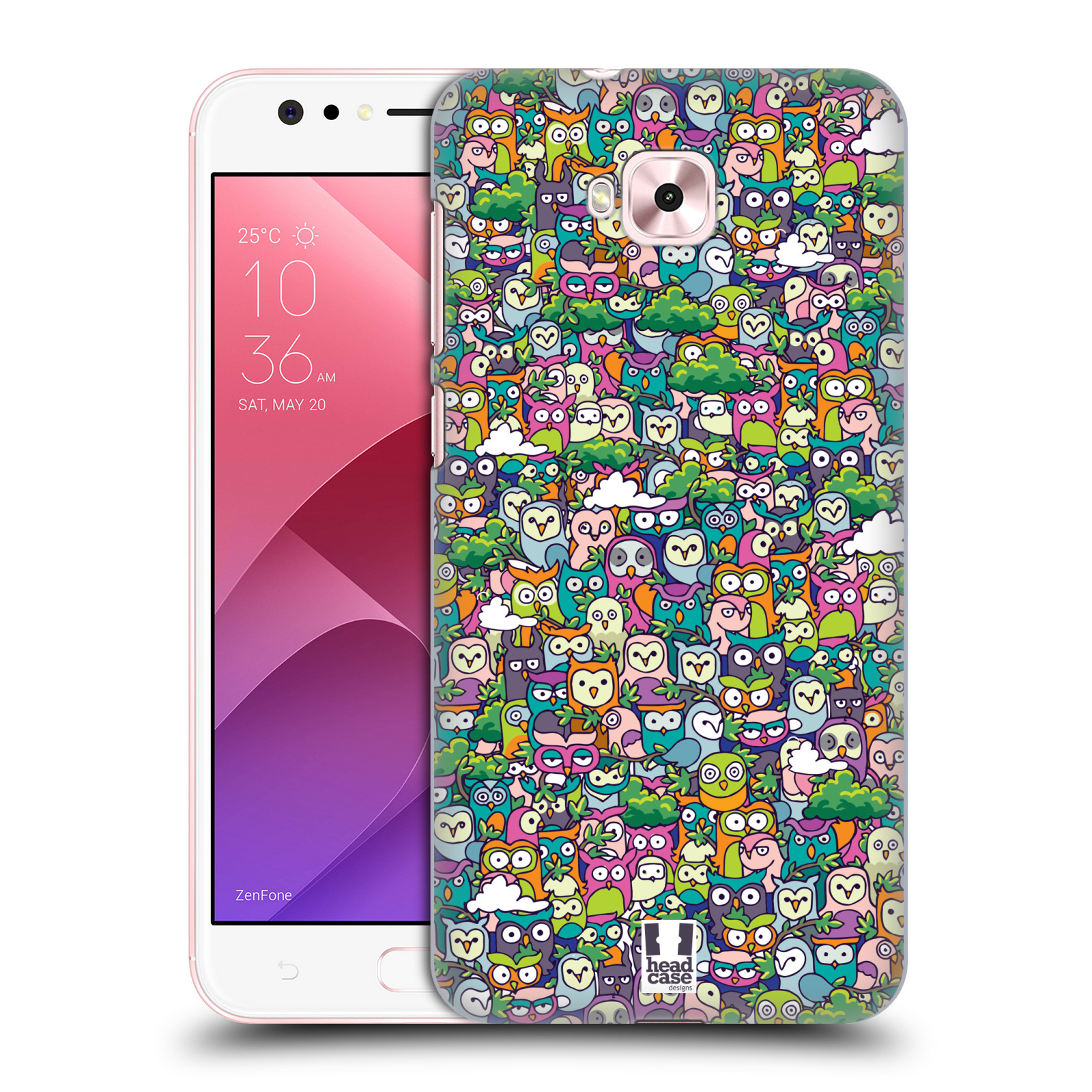 Obal na mobil Asus Zenfone 4 Selfie ZD553KL - HEAD CASE - Kreslená zvířátka - Sovičky