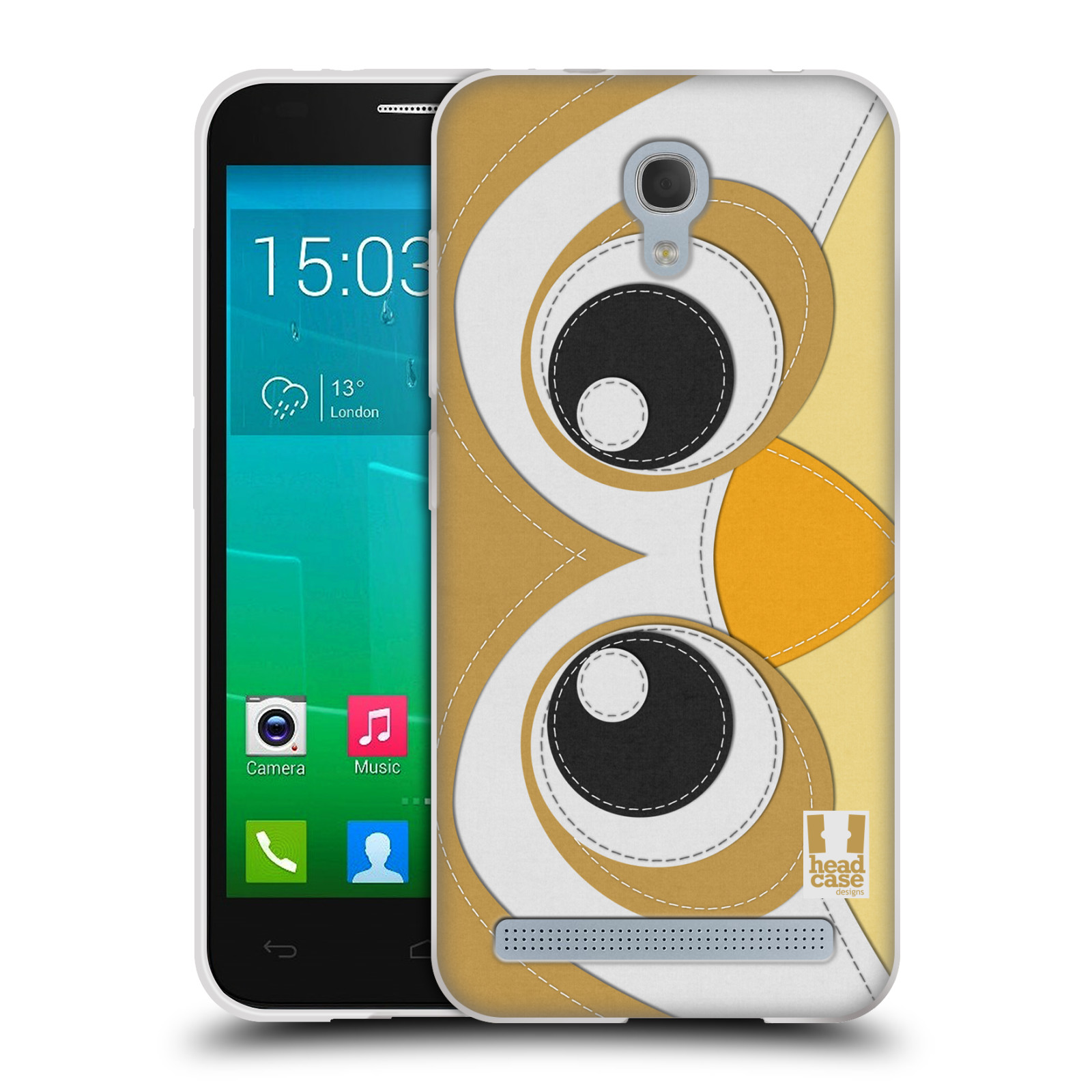 HEAD CASE silikonový obal na mobil Alcatel Idol 2 MINI S 6036Y vzor zvířecí nášivka sovička