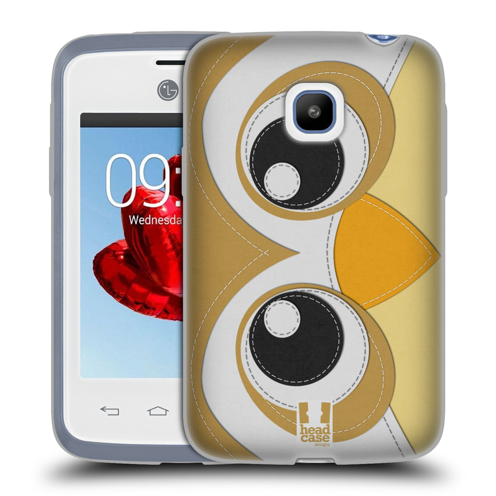 HEAD CASE silikonový obal na mobil LG L20 vzor zvířecí nášivka sovička