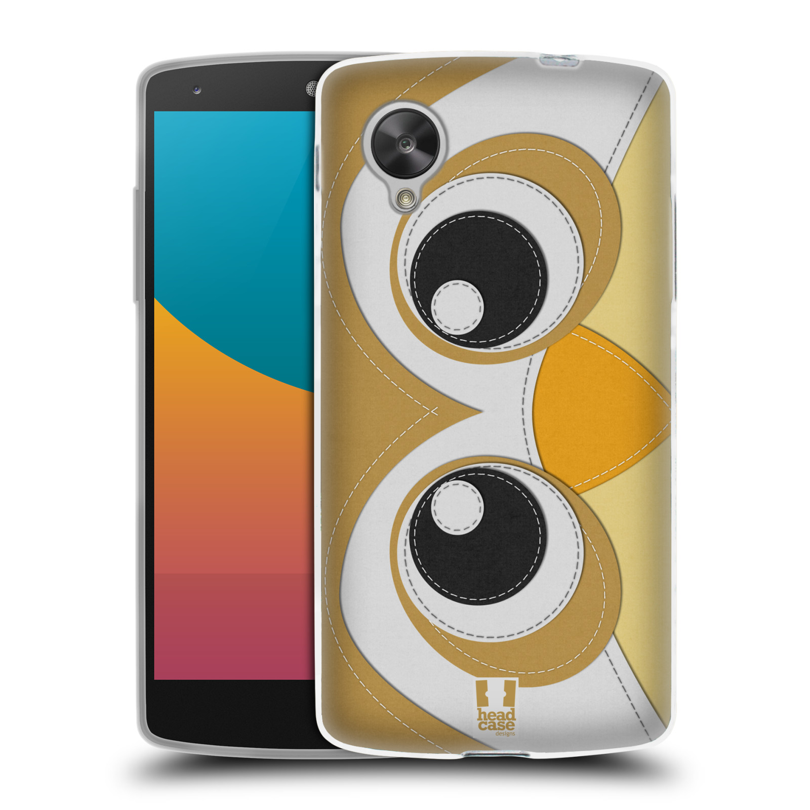 HEAD CASE silikonový obal na mobil LG NEXUS 5 (D821) vzor zvířecí nášivka sovička