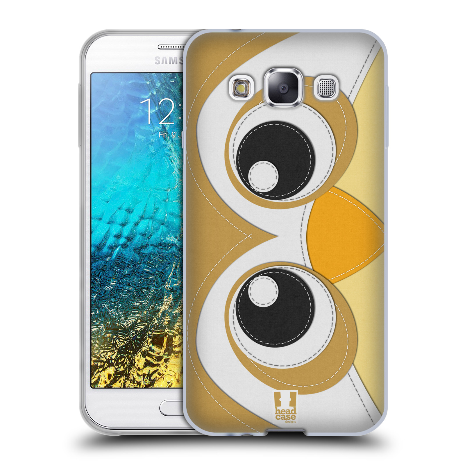 HEAD CASE silikonový obal na mobil Samsung Galaxy E5 vzor zvířecí nášivka sovička