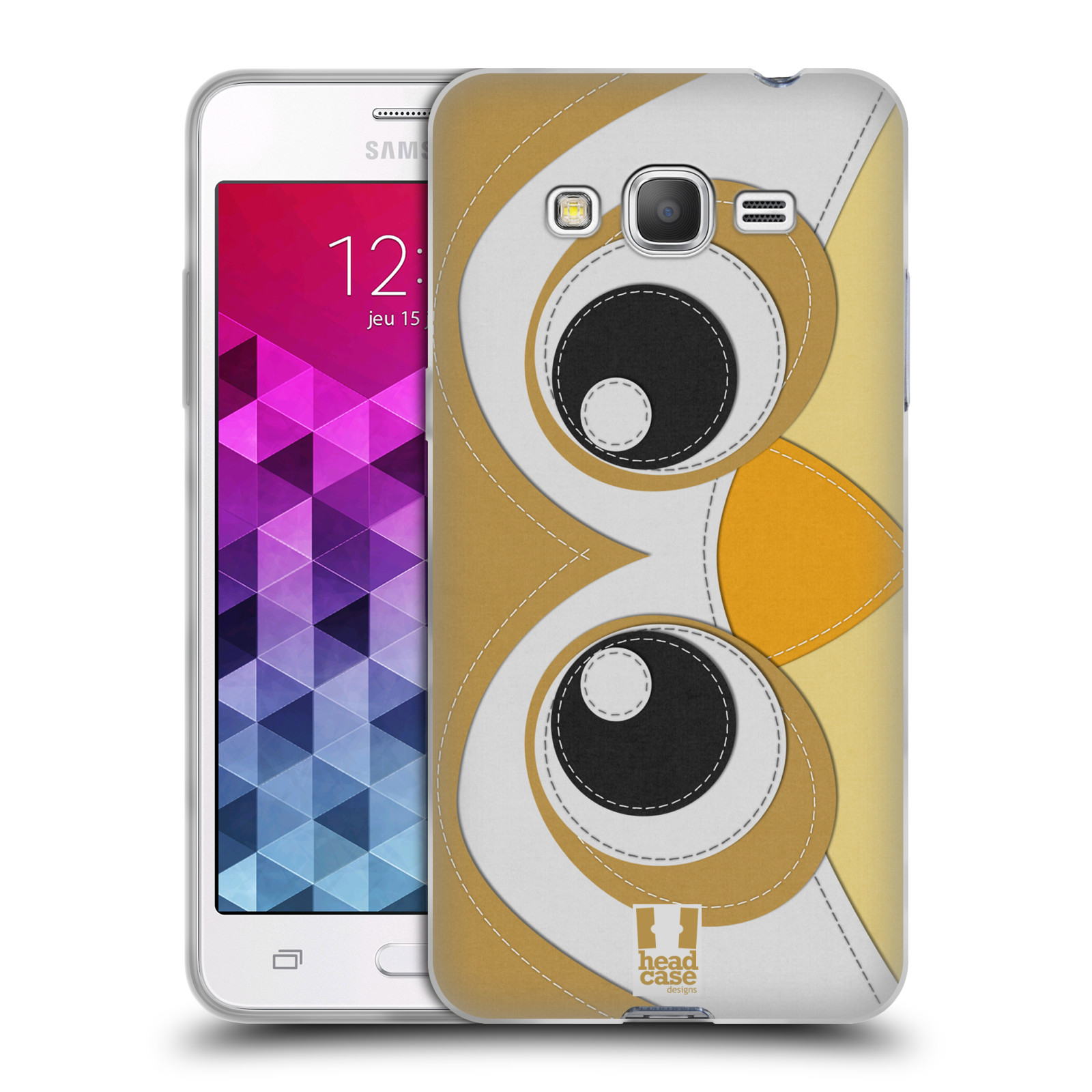 HEAD CASE silikonový obal na mobil Samsung Galaxy GRAND PRIME vzor zvířecí nášivka sovička