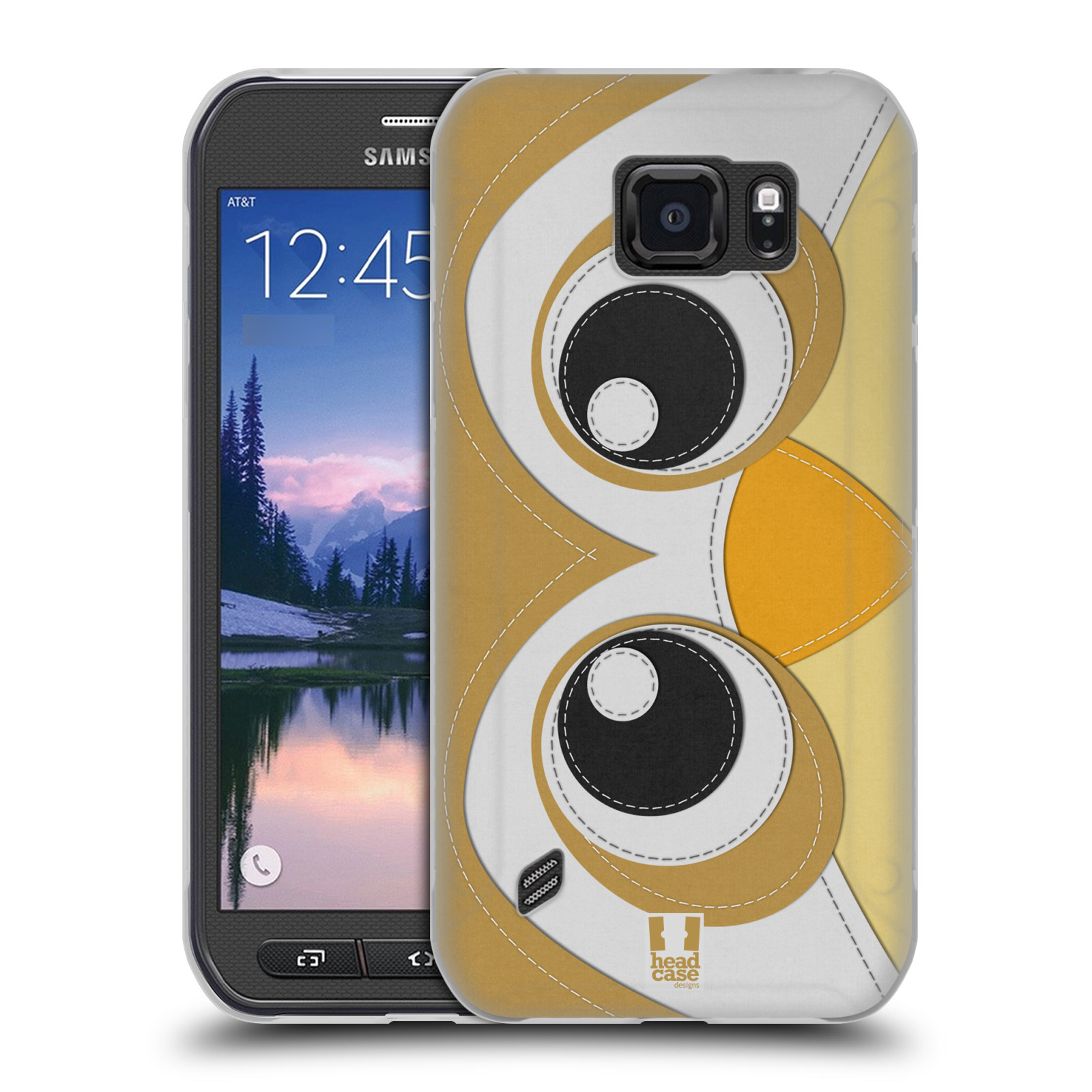 HEAD CASE silikonový obal na mobil Samsung Galaxy S6 ACTIVE vzor zvířecí nášivka sovička