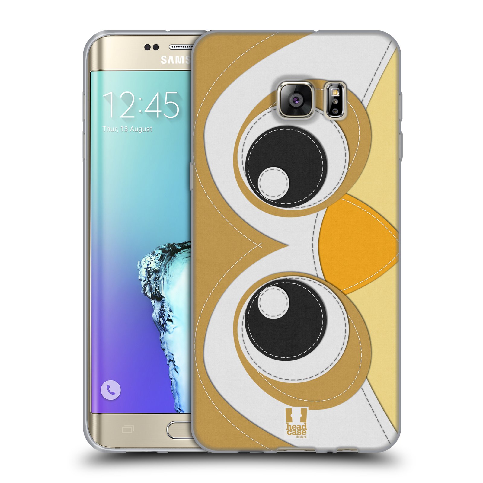 HEAD CASE silikonový obal na mobil Samsung Galaxy S6 EDGE PLUS vzor zvířecí nášivka sovička