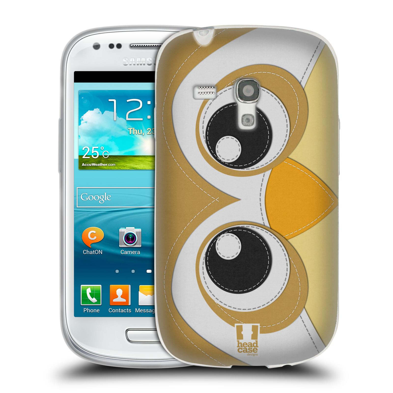 HEAD CASE silikonový obal na mobil Samsung Galaxy S3 MINI i8190 vzor zvířecí nášivka sovička