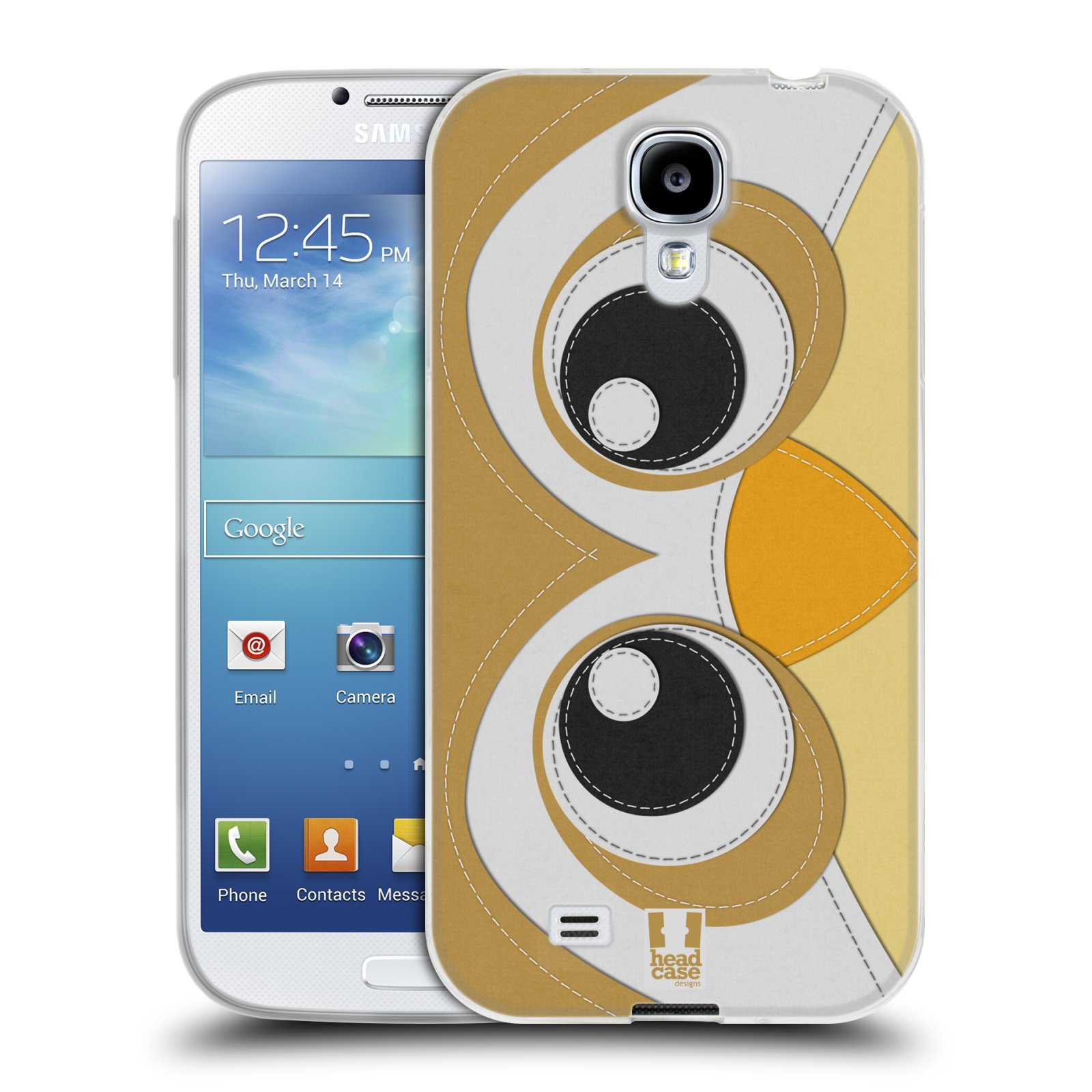 HEAD CASE silikonový obal na mobil Samsung Galaxy S4 i9500 vzor zvířecí nášivka sovička