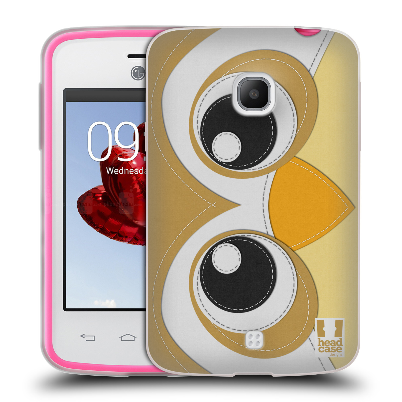 HEAD CASE silikonový obal na mobil LG L30 vzor zvířecí nášivka sovička