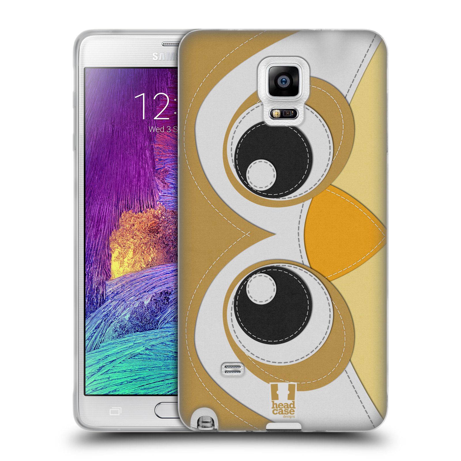 HEAD CASE silikonový obal na mobil Samsung Galaxy Note 4 (N910) vzor zvířecí nášivka sovička