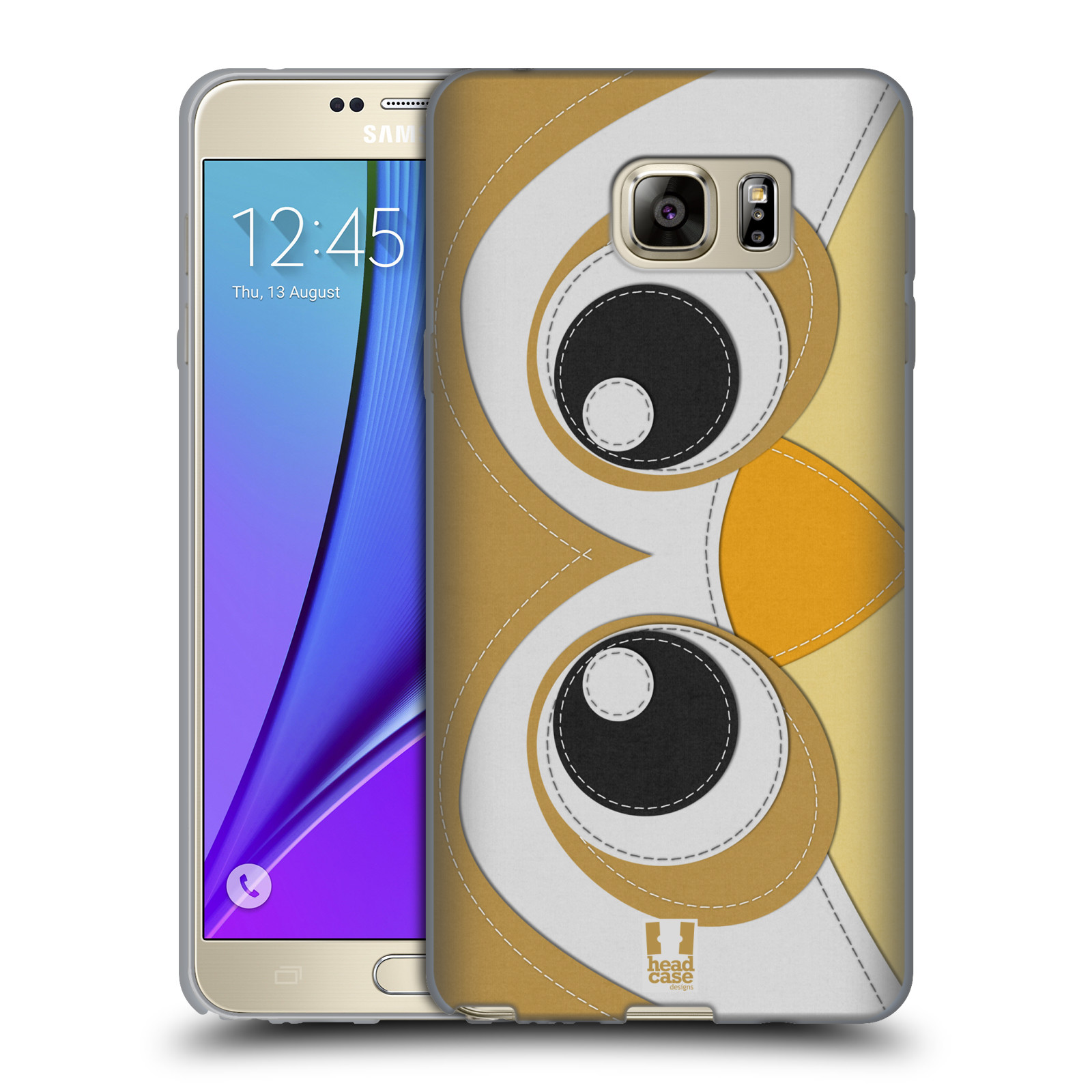 HEAD CASE silikonový obal na mobil Samsung Galaxy Note 5 (N920) vzor zvířecí nášivka sovička