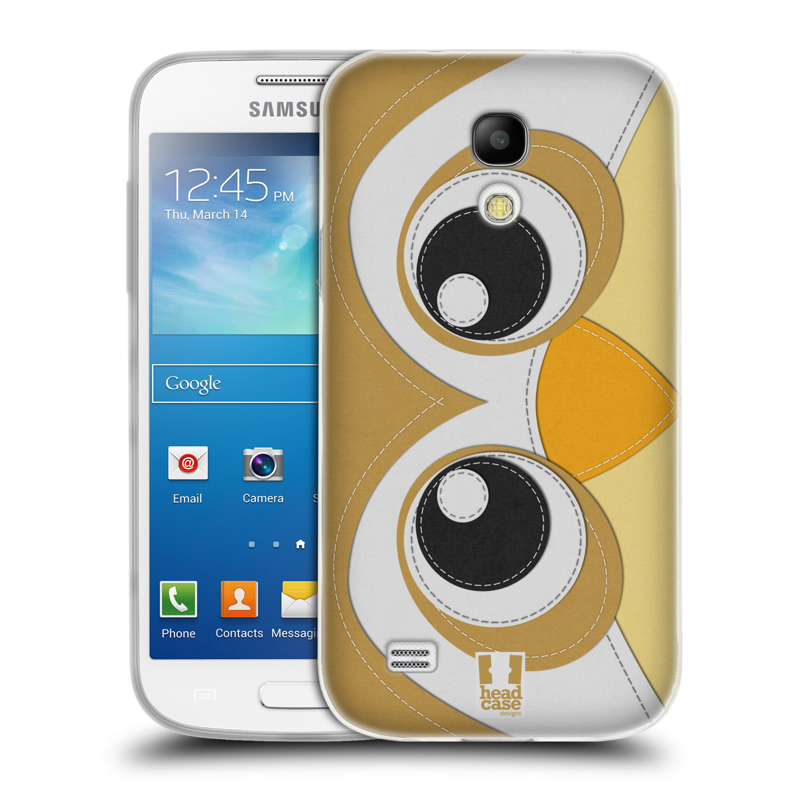 HEAD CASE silikonový obal na mobil Samsung Galaxy S4 MINI vzor zvířecí nášivka sovička