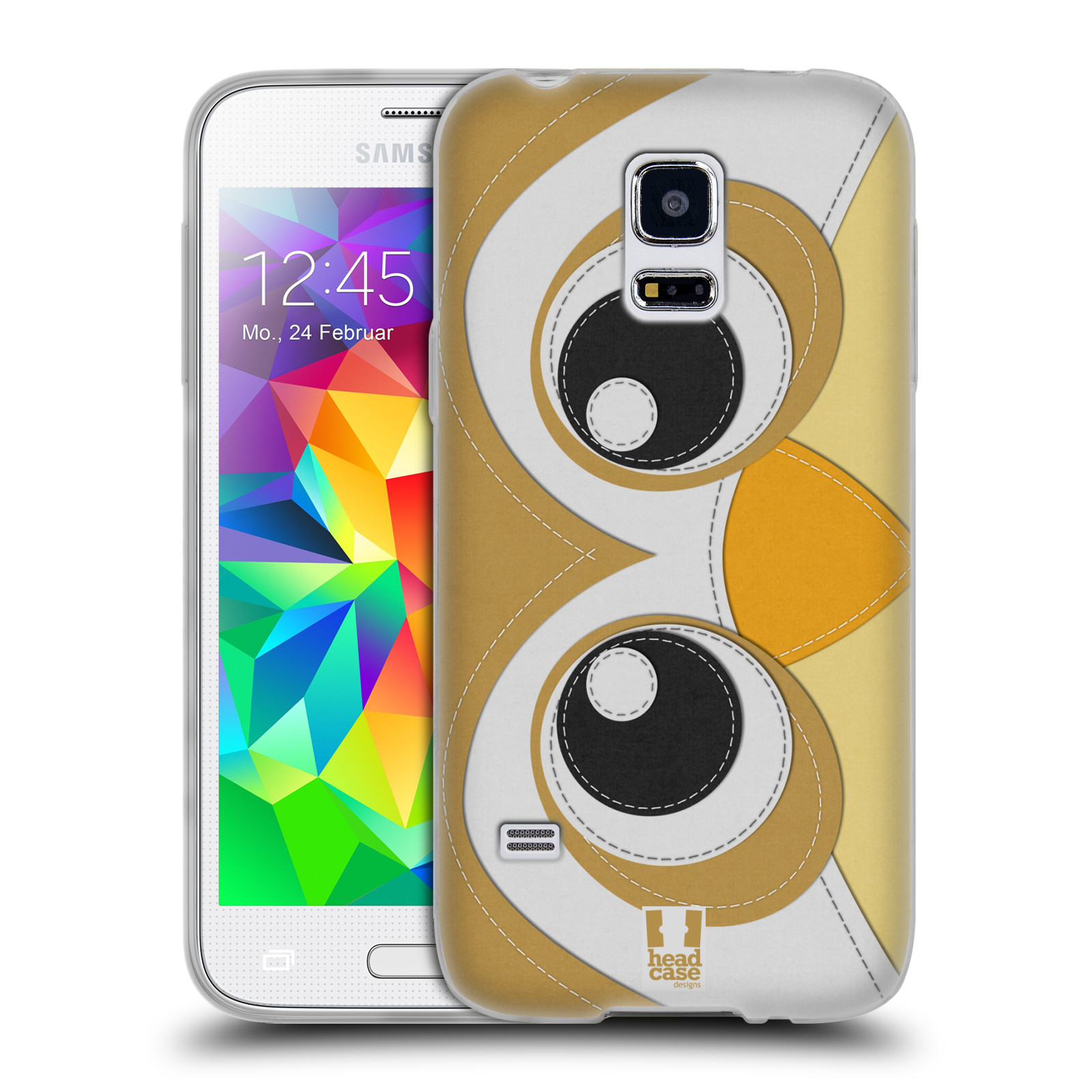 HEAD CASE silikonový obal na mobil Samsung Galaxy S5 MINI vzor zvířecí nášivka sovička