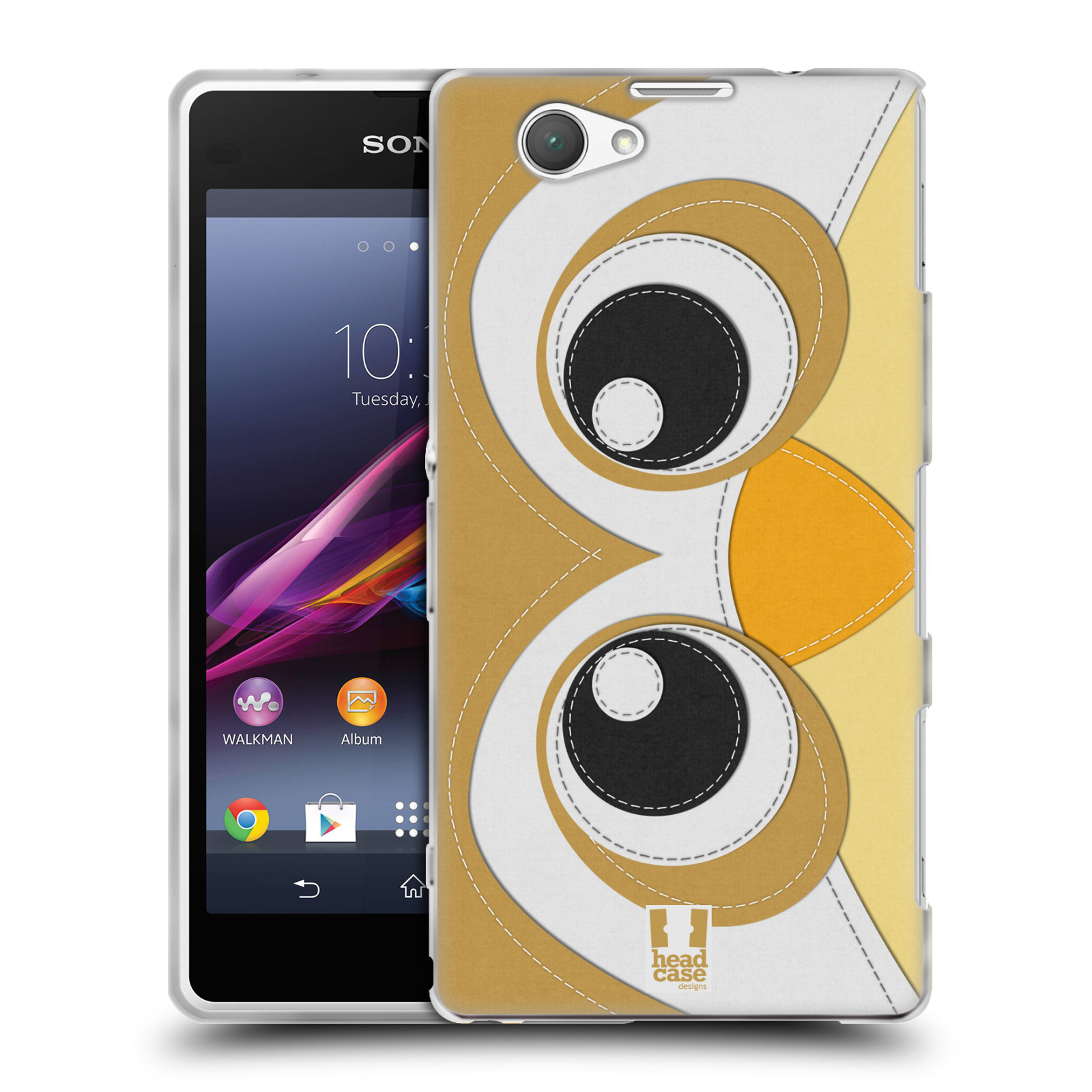 HEAD CASE silikonový obal na mobil Sony Xperia Z1 COMPACT (D5503) vzor zvířecí nášivka sovička