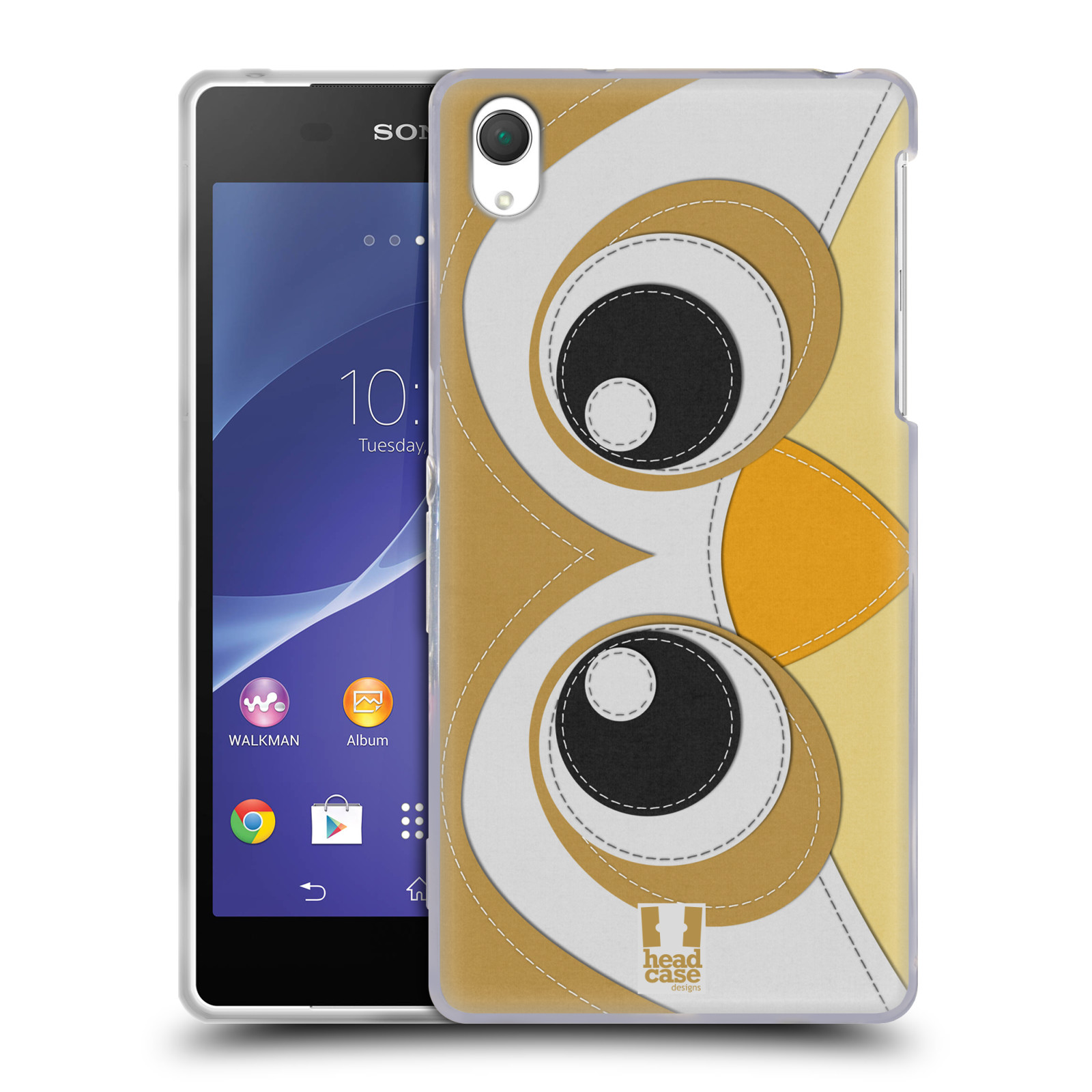 HEAD CASE silikonový obal na mobil Sony Xperia Z2 vzor zvířecí nášivka sovička