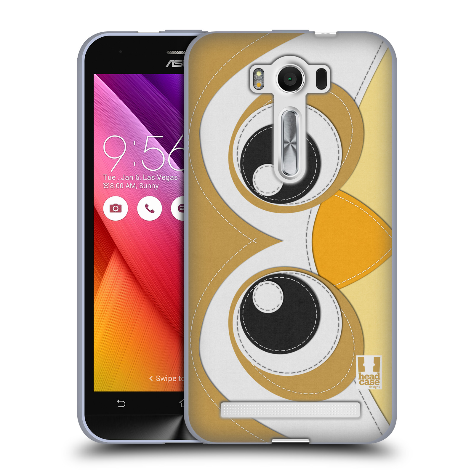HEAD CASE silikonový obal na mobil Asus Zenfone 2 LASER (ZE500KL s 5" displejem) vzor zvířecí nášivka sovička