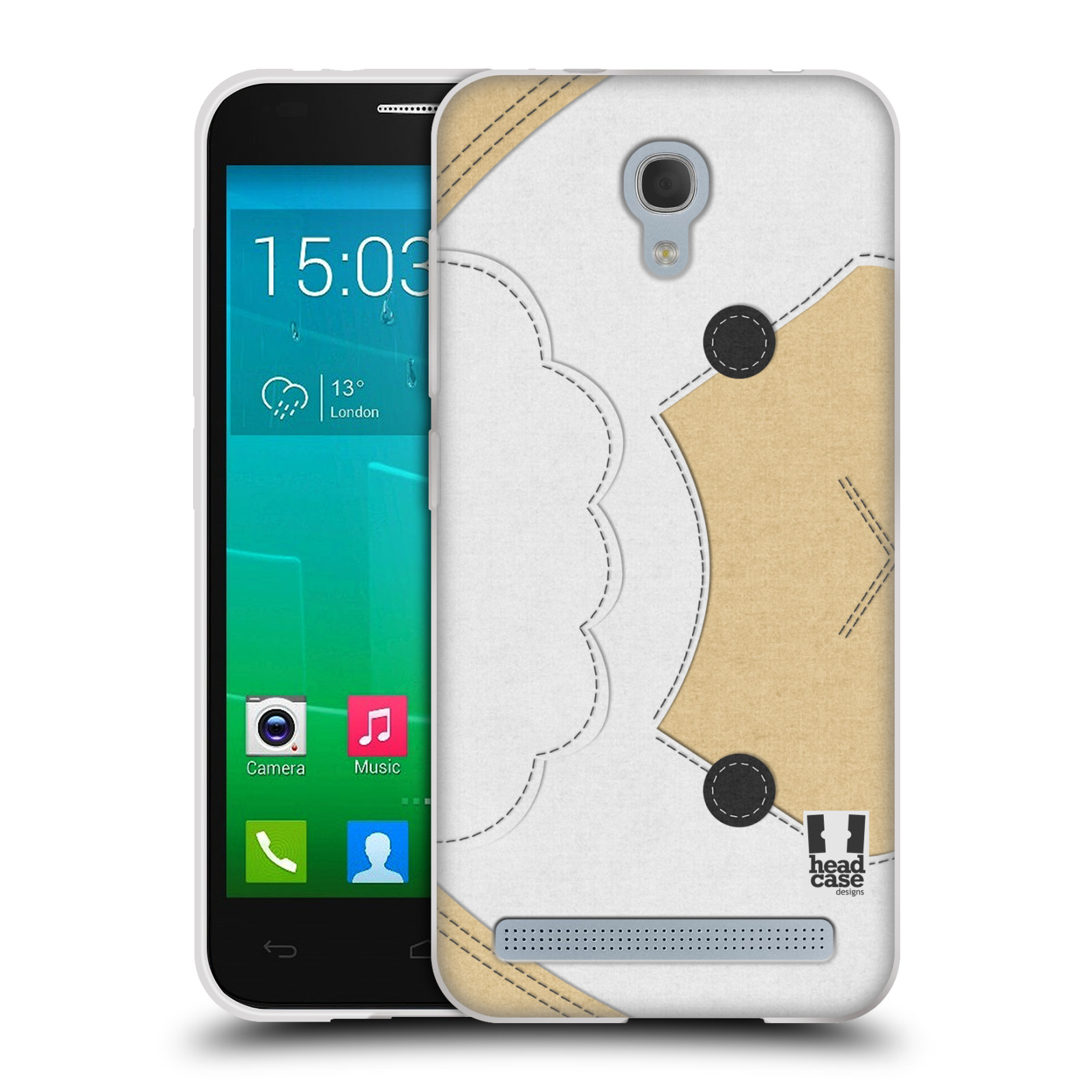 HEAD CASE silikonový obal na mobil Alcatel Idol 2 MINI S 6036Y vzor zvířecí nášivka ovečka