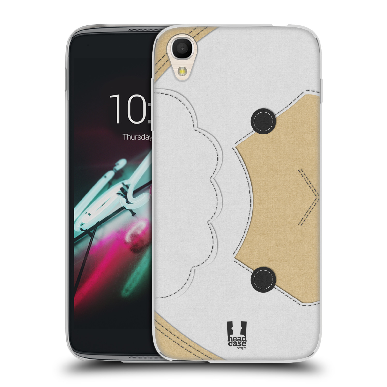 HEAD CASE silikonový obal na mobil Alcatel Idol 3 OT-6039Y (4.7) vzor zvířecí nášivka ovečka