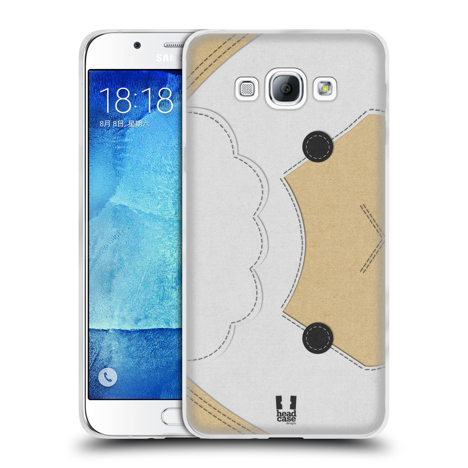 HEAD CASE silikonový obal na mobil Samsung Galaxy A8 vzor zvířecí nášivka ovečka