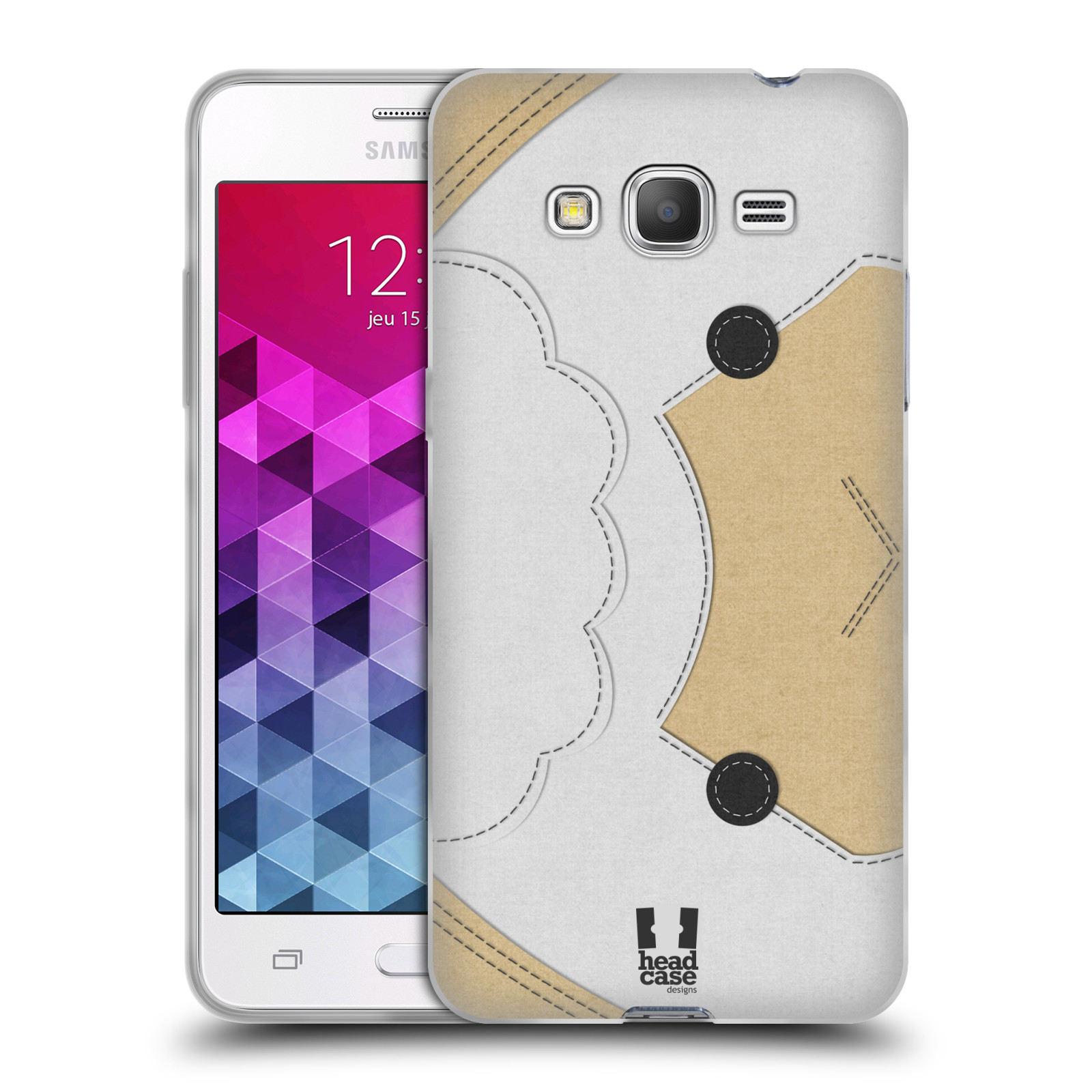HEAD CASE silikonový obal na mobil Samsung Galaxy GRAND PRIME vzor zvířecí nášivka ovečka