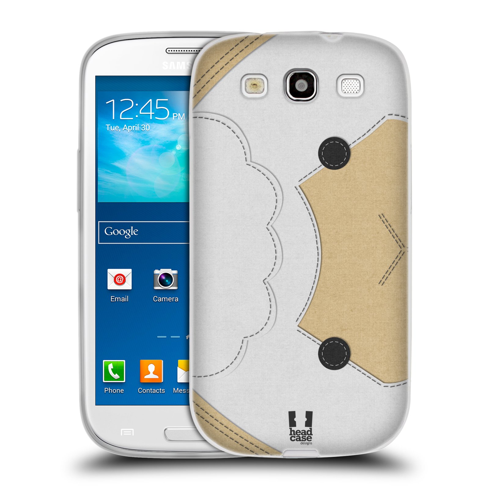HEAD CASE silikonový obal na mobil Samsung Galaxy S3 i9300 vzor zvířecí nášivka ovečka