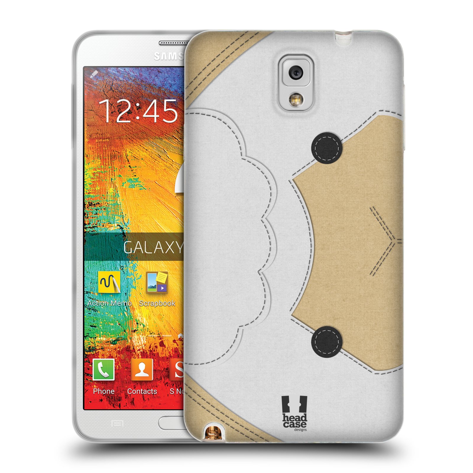 HEAD CASE silikonový obal na mobil Samsung Galaxy Note 3 (N9005) vzor zvířecí nášivka ovečka