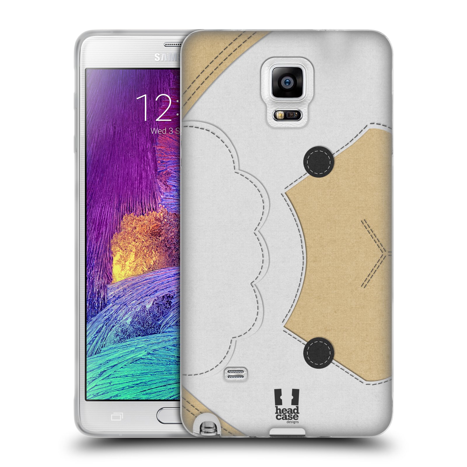 HEAD CASE silikonový obal na mobil Samsung Galaxy Note 4 (N910) vzor zvířecí nášivka ovečka