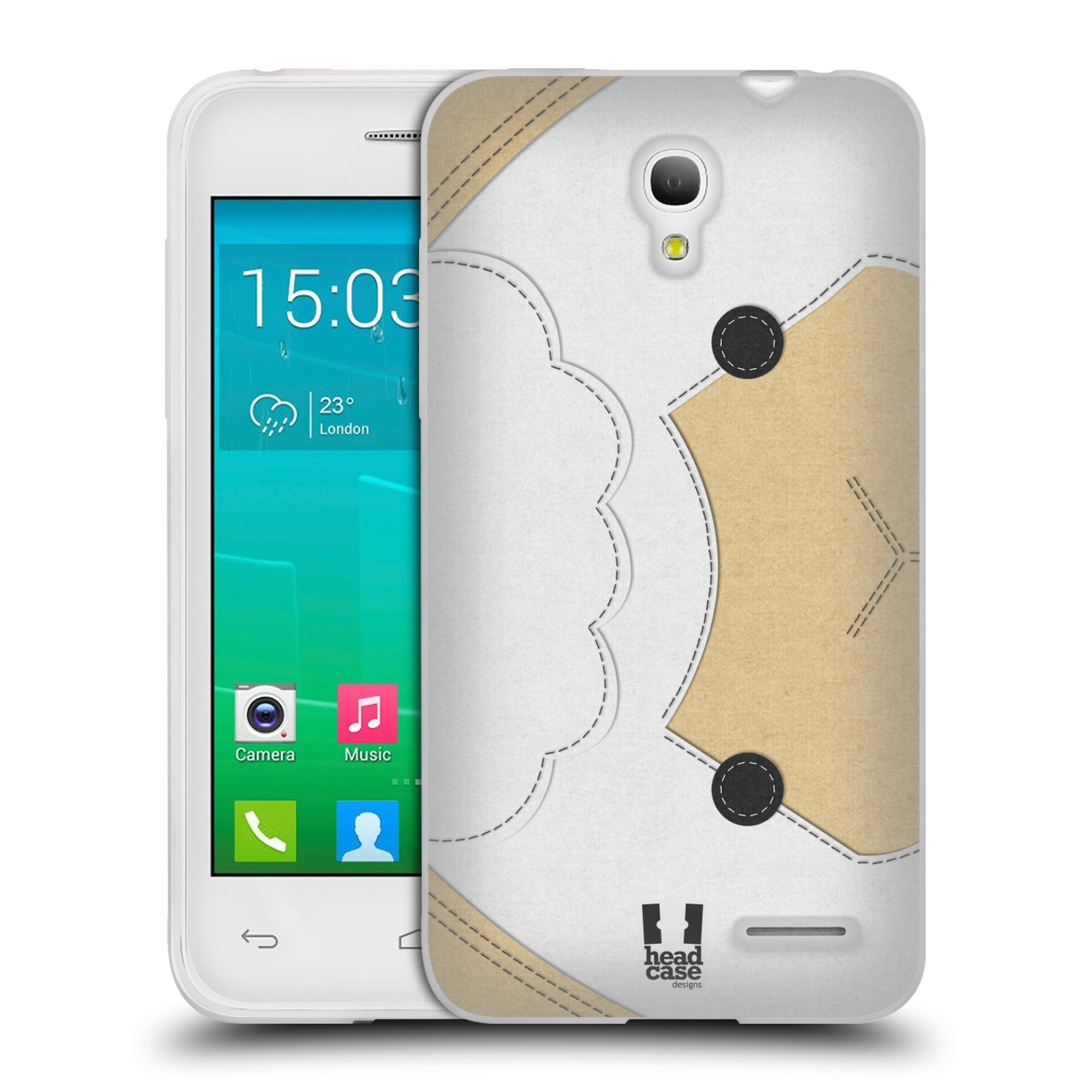 HEAD CASE silikonový obal na mobil Alcatel POP S3 OT-5050Y vzor zvířecí nášivka ovečka