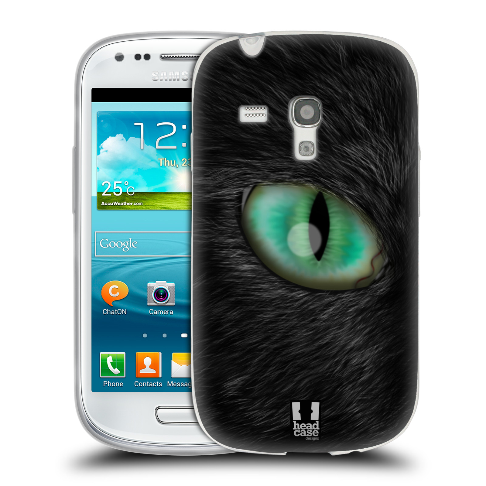 HEAD CASE silikonový obal na mobil Samsung Galaxy S3 MINI i8190 vzor pohled zvířete oko kočka