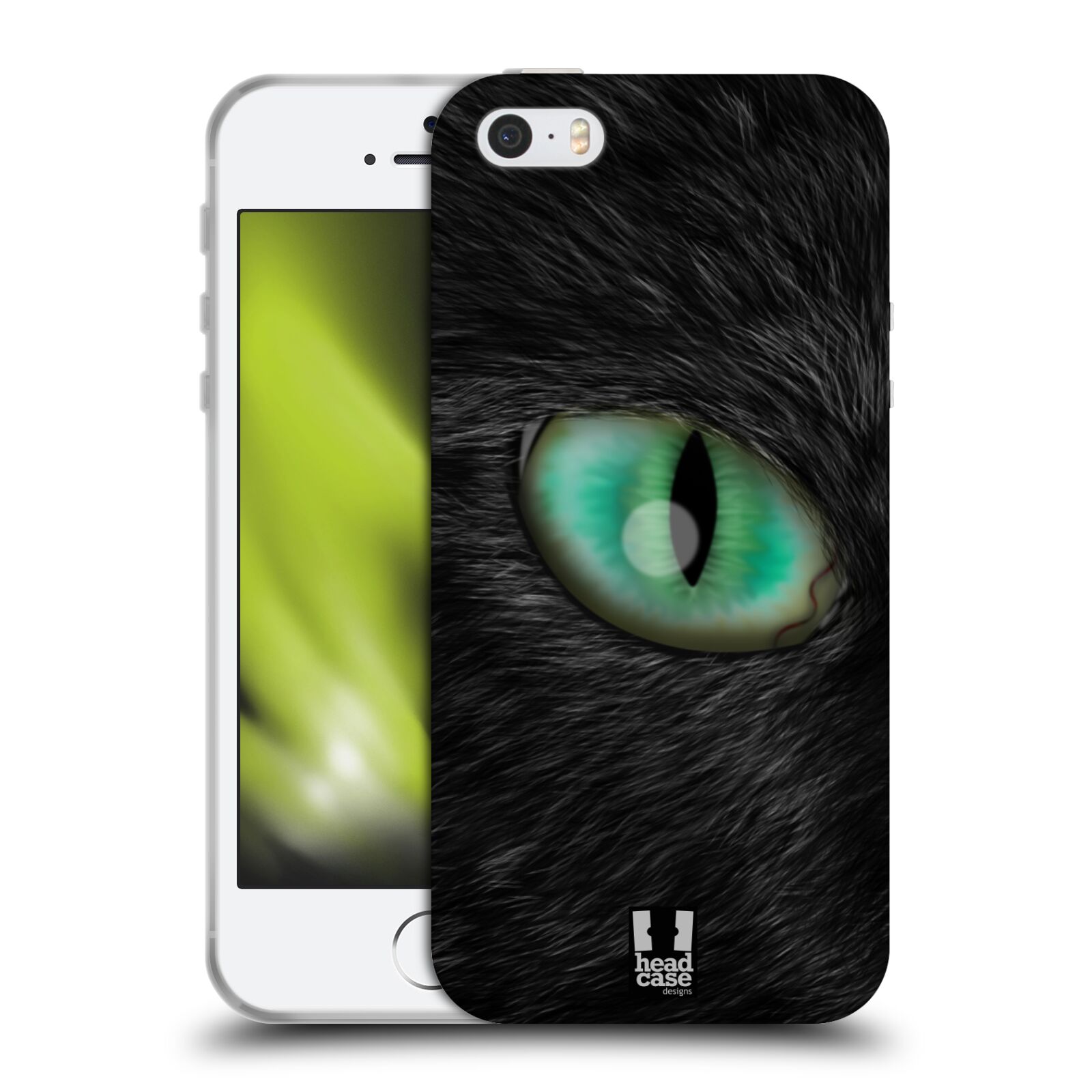 HEAD CASE silikonový obal na mobil Apple Iphone 5/5S vzor pohled zvířete oko kočka