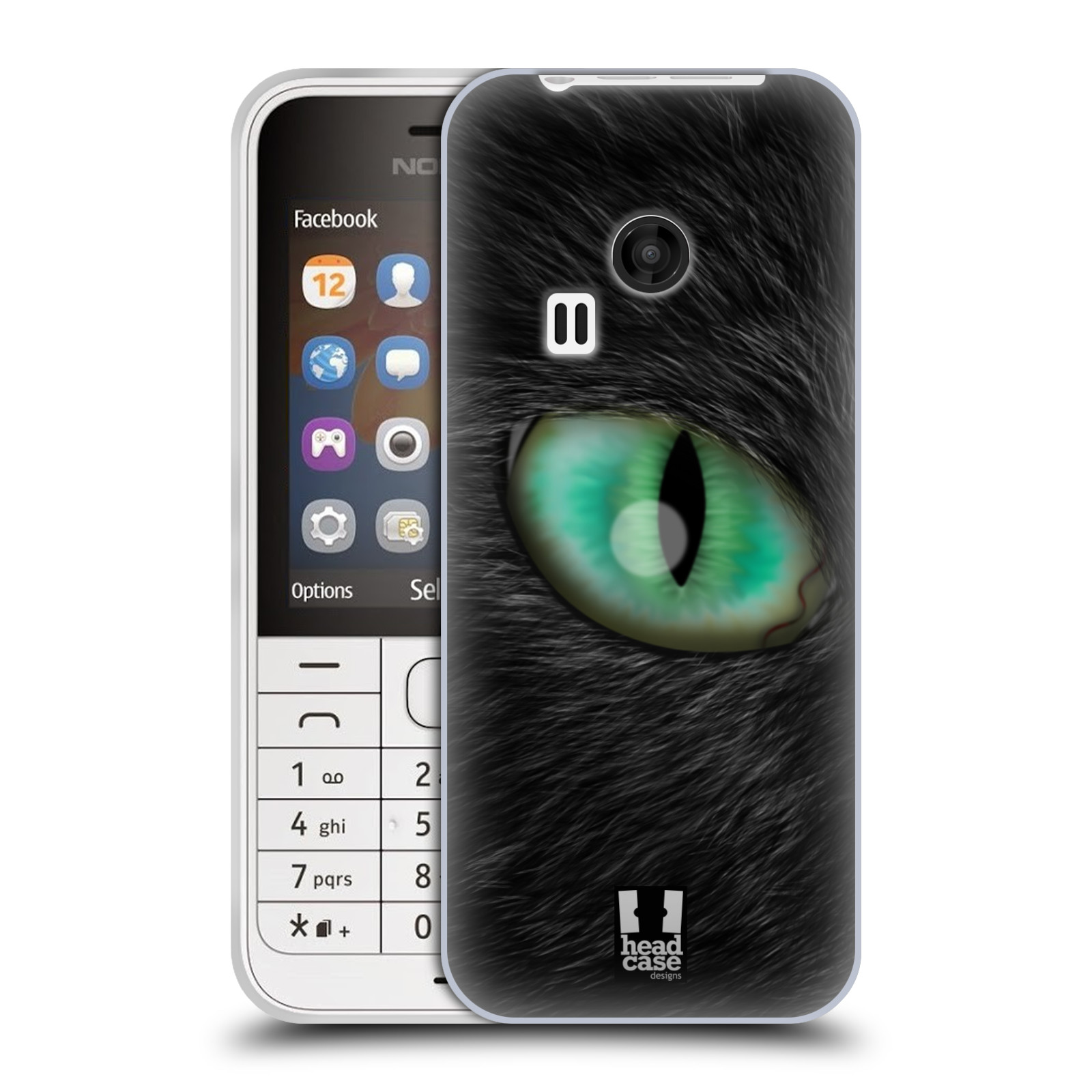HEAD CASE silikonový obal na mobil NOKIA 220 / NOKIA 220 DUAL SIM vzor pohled zvířete oko kočka