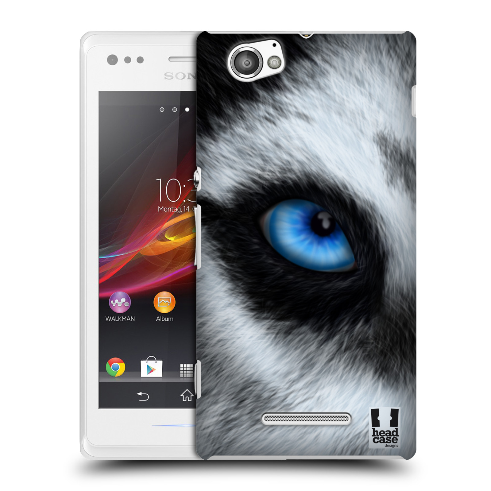 HEAD CASE plastový obal na mobil Sony Xperia M vzor pohled zvířete oko pes husky