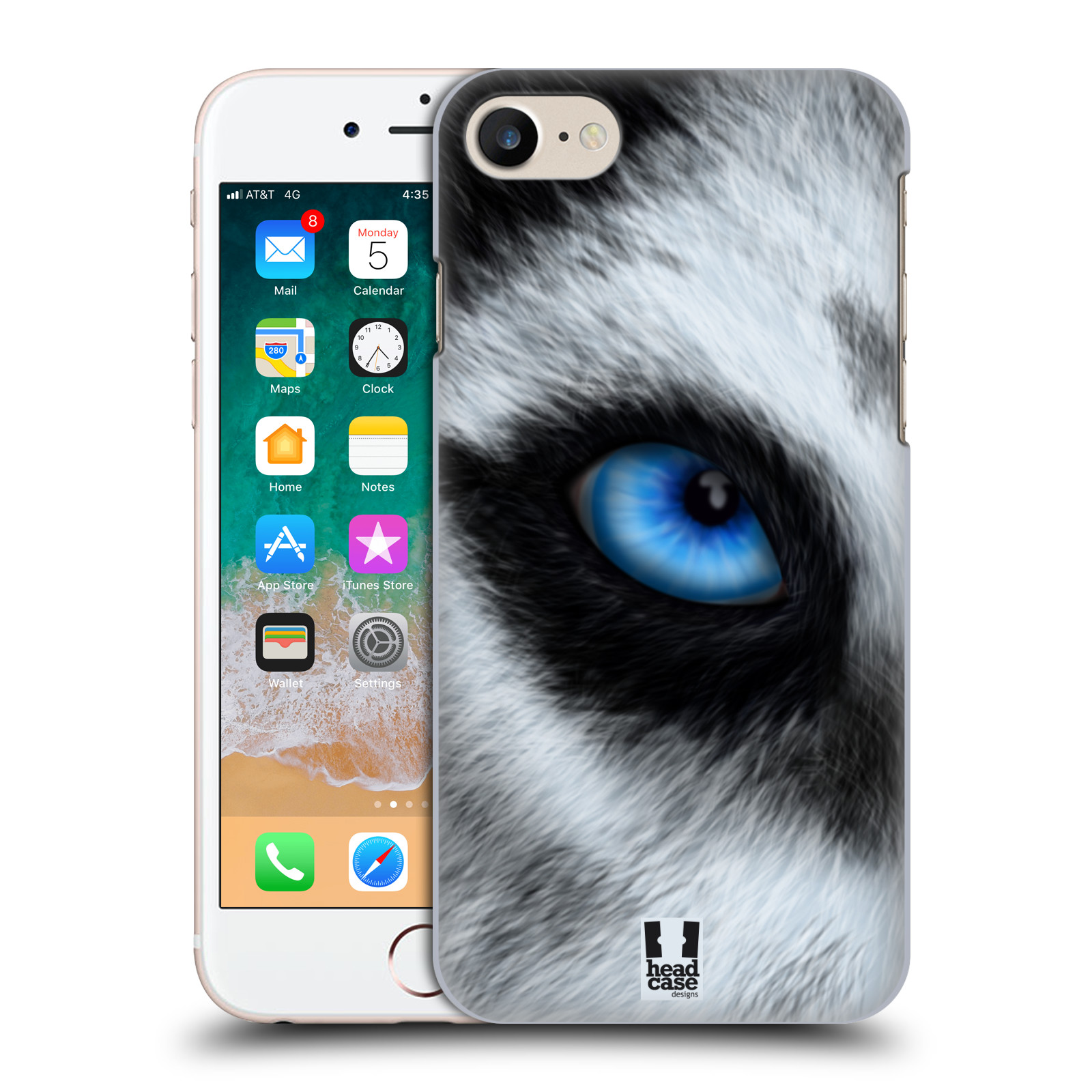 HEAD CASE plastový obal na mobil Apple Iphone 7 vzor pohled zvířete oko pes husky