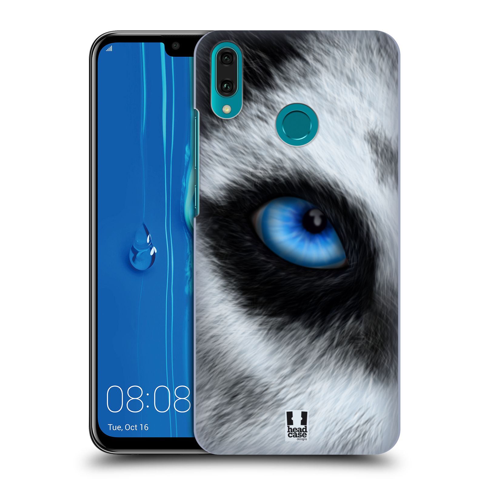 Pouzdro na mobil Huawei Y9 2019 - HEAD CASE - vzor pohled zvířete oko pes husky