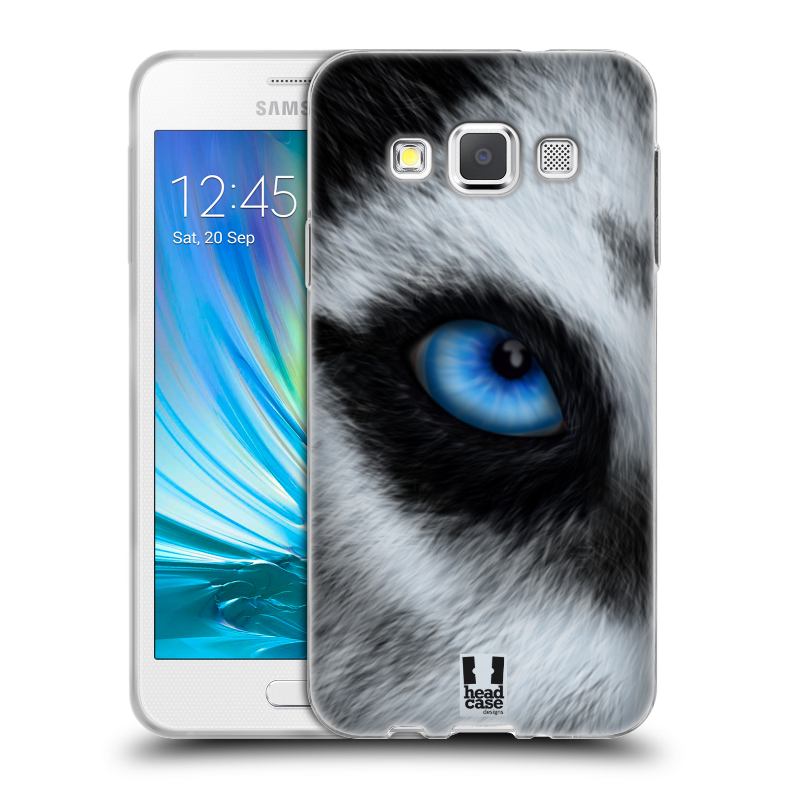 HEAD CASE silikonový obal na mobil Samsung Galaxy A3 vzor pohled zvířete oko pes husky