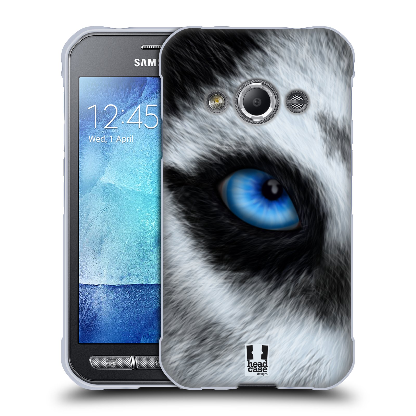 HEAD CASE silikonový obal na mobil Samsung Galaxy Xcover 3 vzor pohled zvířete oko pes husky