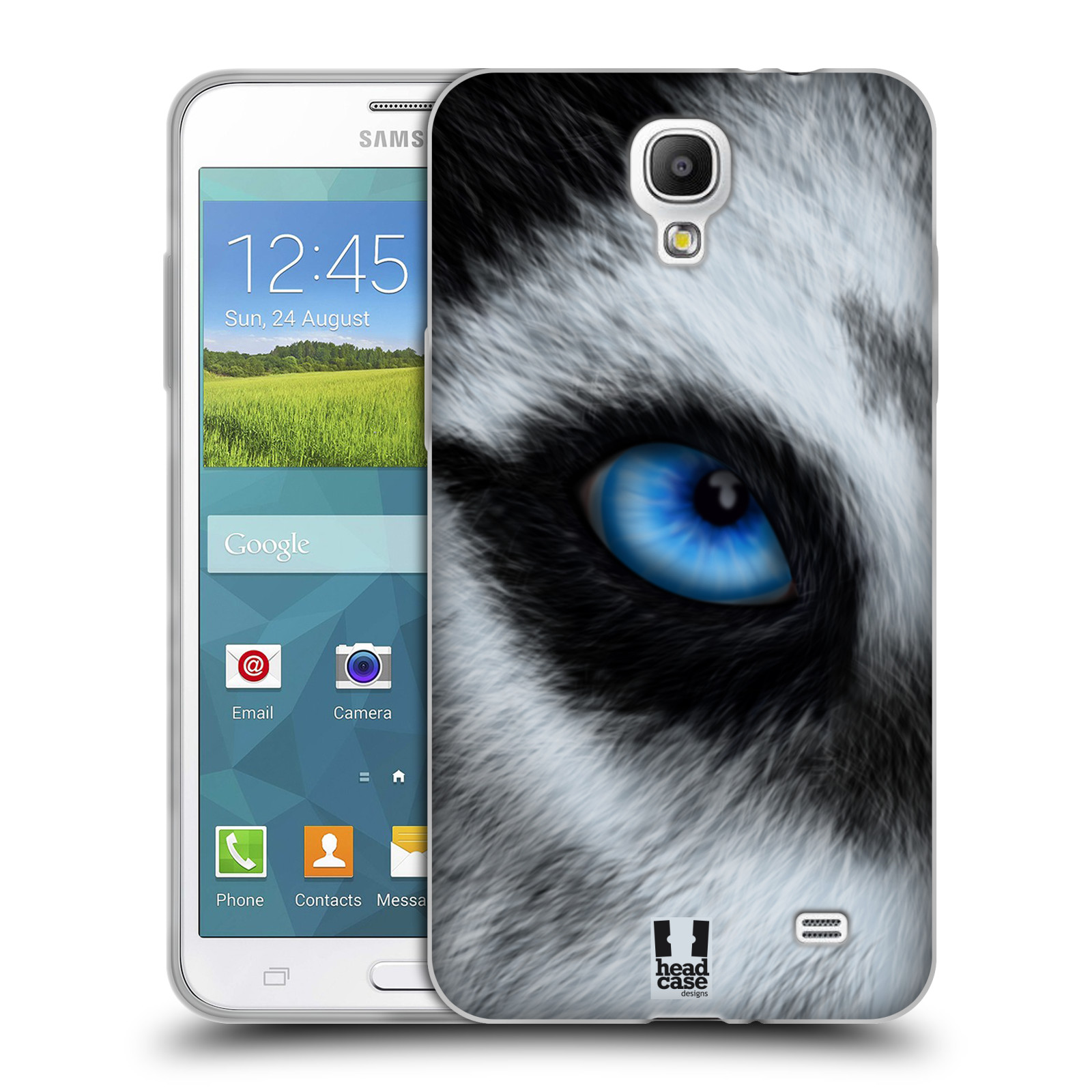 HEAD CASE silikonový obal na mobil Samsung Galaxy Mega 2 vzor pohled zvířete oko pes husky