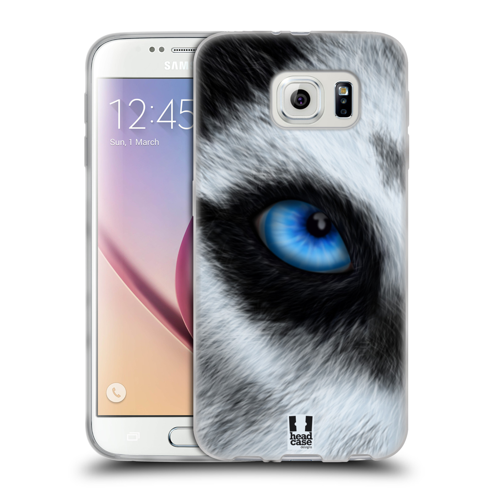 HEAD CASE silikonový obal na mobil Samsung Galaxy S6 vzor pohled zvířete oko pes husky
