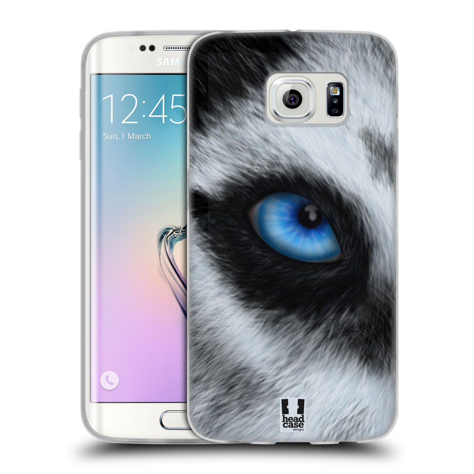HEAD CASE silikonový obal na mobil Samsung Galaxy S6 EDGE vzor pohled zvířete oko pes husky