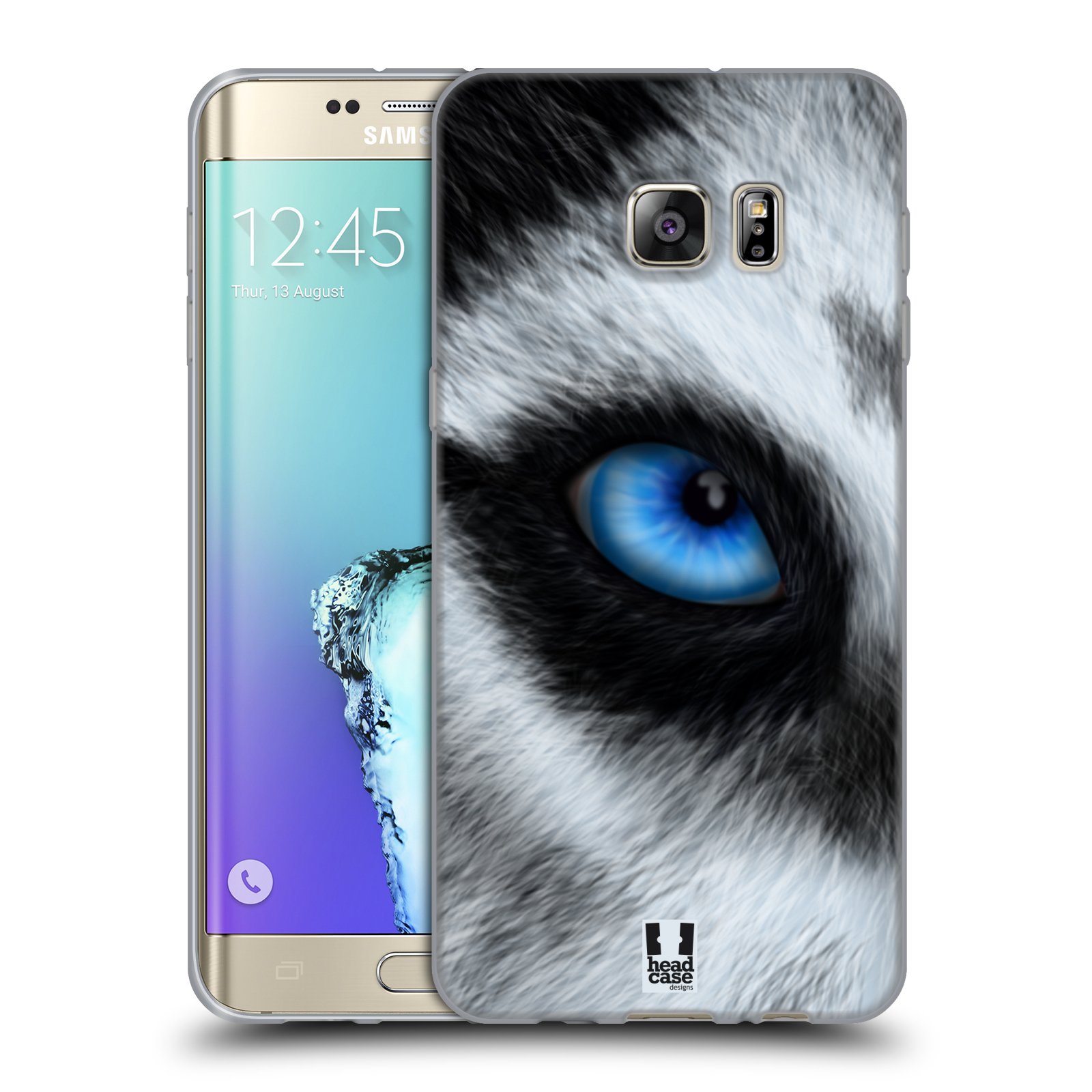 HEAD CASE silikonový obal na mobil Samsung Galaxy S6 EDGE PLUS vzor pohled zvířete oko pes husky
